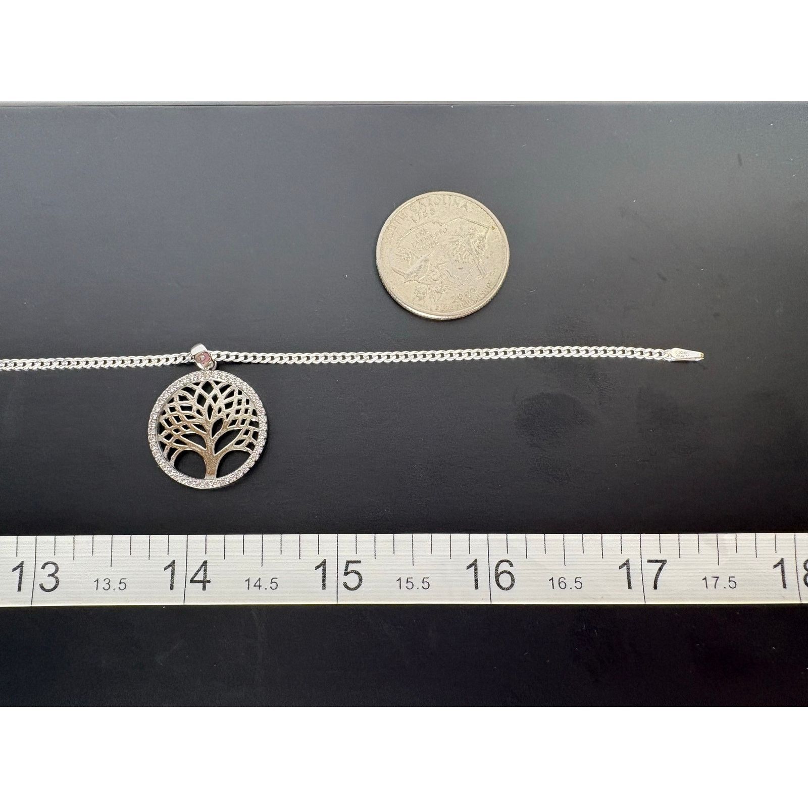 Other 925 Silver Moissanite Tree of Life Sterling Silver Necklace Size ONE SIZE - 8 Thumbnail
