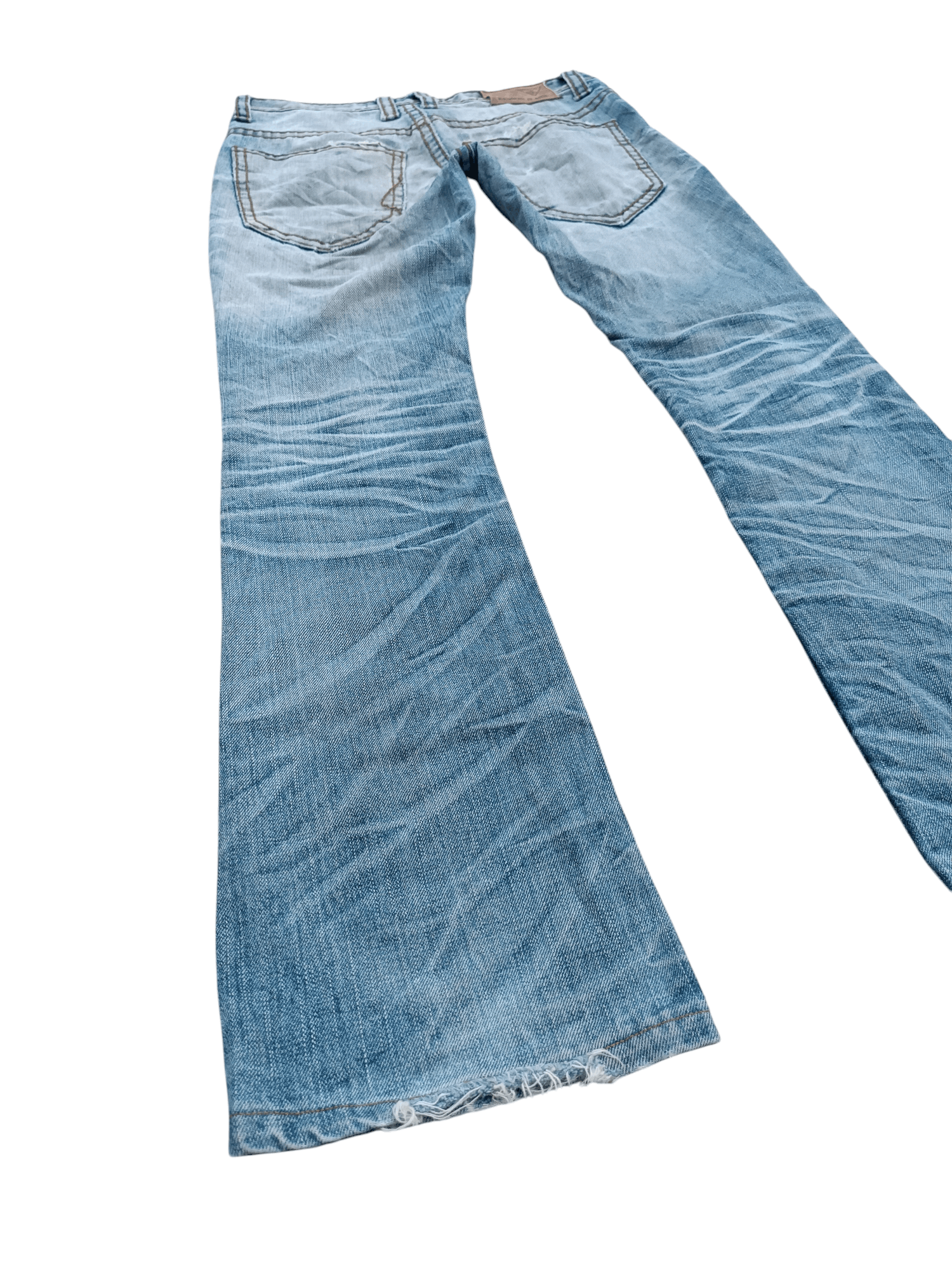 If Six Was Nine × Japanese Brand × Le Grande Bleu (L.G.B.) FLARED🔥Japanese Brand Kesson Distressed Whiskers Denim E192 Size US 31 - 16 Thumbnail