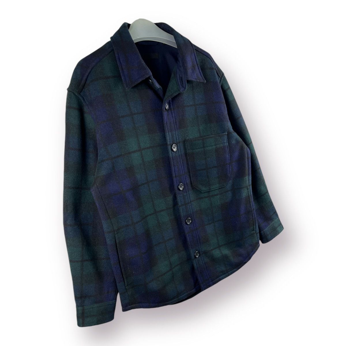 Japanese Brand × Uniqlo 🔥 UNIQLO BLUE TARTAN WOOL JACKET - M Size US S / EU 44-46 / 1 - 3 Thumbnail