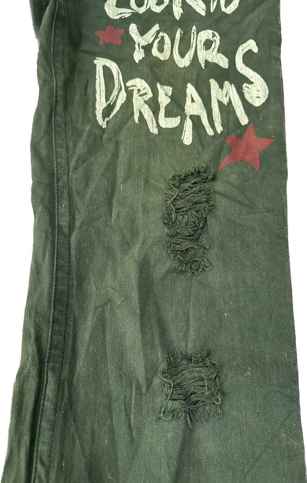 If Six Was Nine × Japanese Brand × Le Grande Bleu (L.G.B.) Rare Japanese Cargo Bondage Distress Jeans Size US 34 / EU 50 - 3 Thumbnail