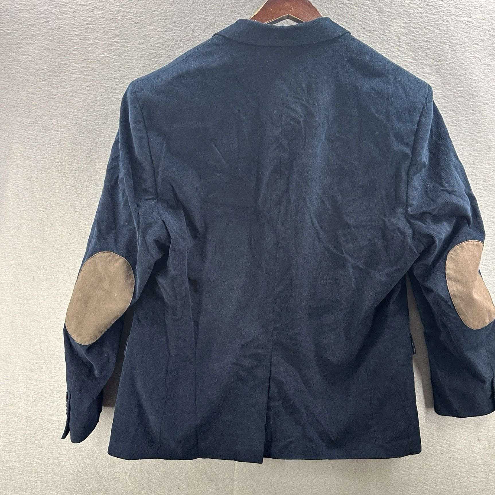 Ralph Lauren Lauren Ralph Lauren Blazer Jacket Mens 43R Navy Corduroy Elbow Patch Preppy Polo Shirt Size US XL / EU 56 / 4 - 5 Thumbnail