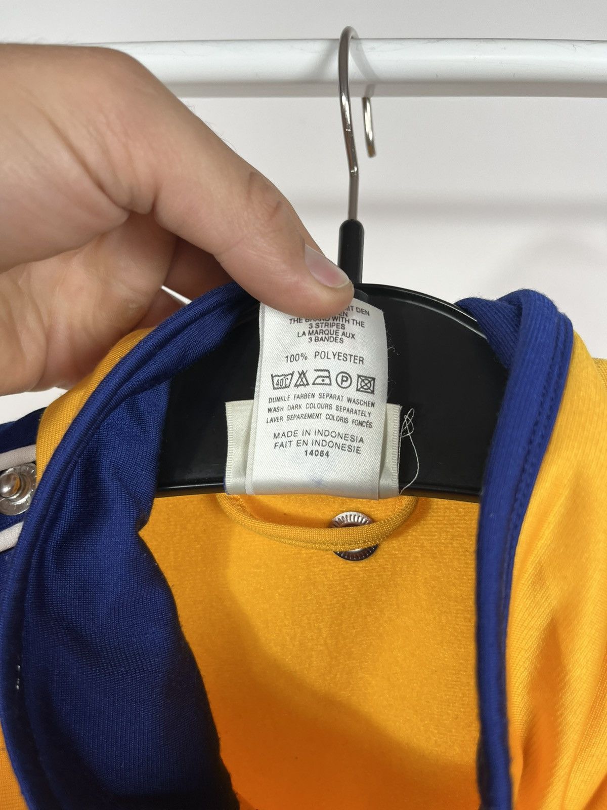 Adidas Vintage Adidas Yellow Blue Zip Track Jacket Short Sleeve S Size US S / EU 44-46 / 1 - 6 Thumbnail