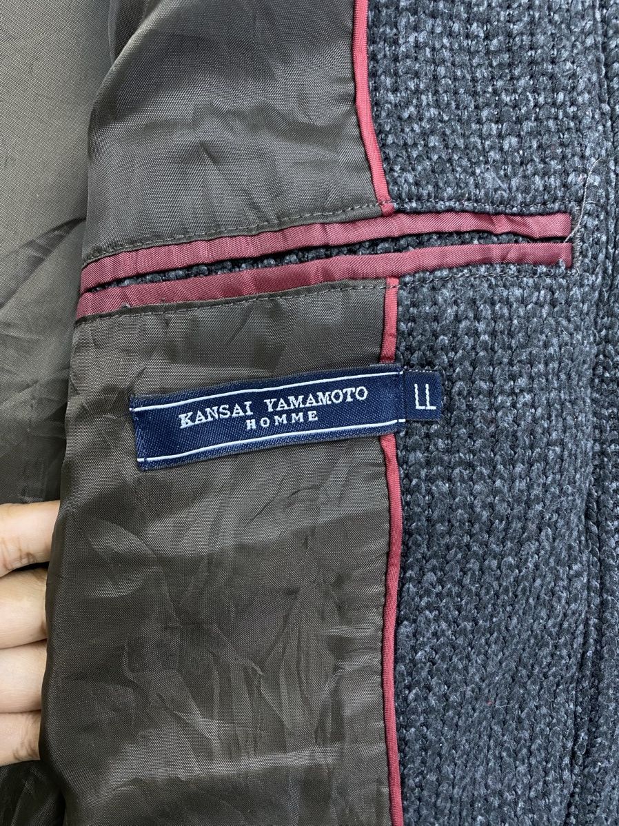 Japanese Brand × Kansai Yamamoto Vintage 90s Kansai Yamamoto Homme Buttoned Knit Jacket Size US XL / EU 56 / 4 - 9 Thumbnail