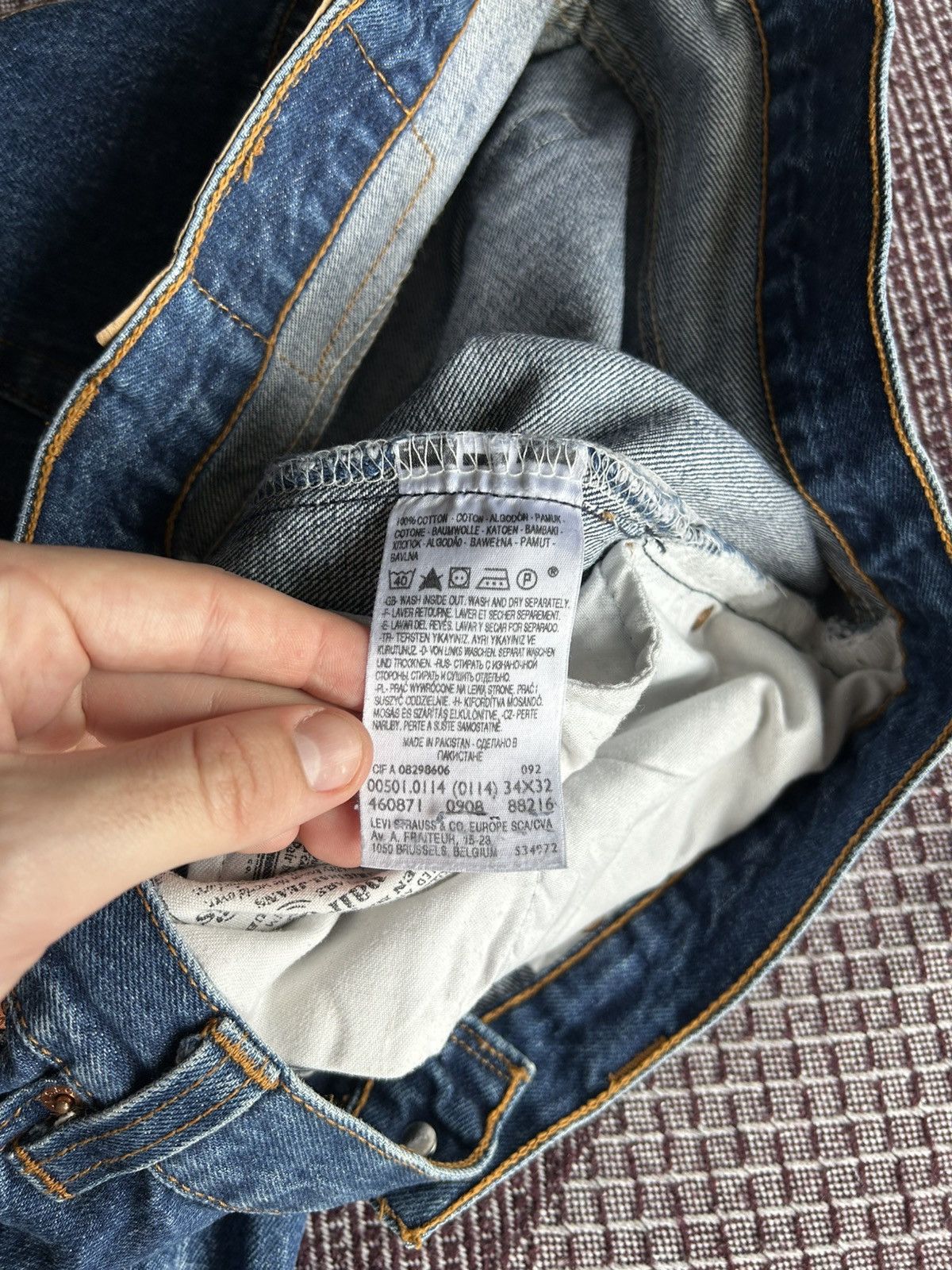Levi's × Vintage Vintage Levis 501 Distressed Jeans Baggy Fit Size 34 X 32 Size US 34 / EU 50 - 11 Thumbnail