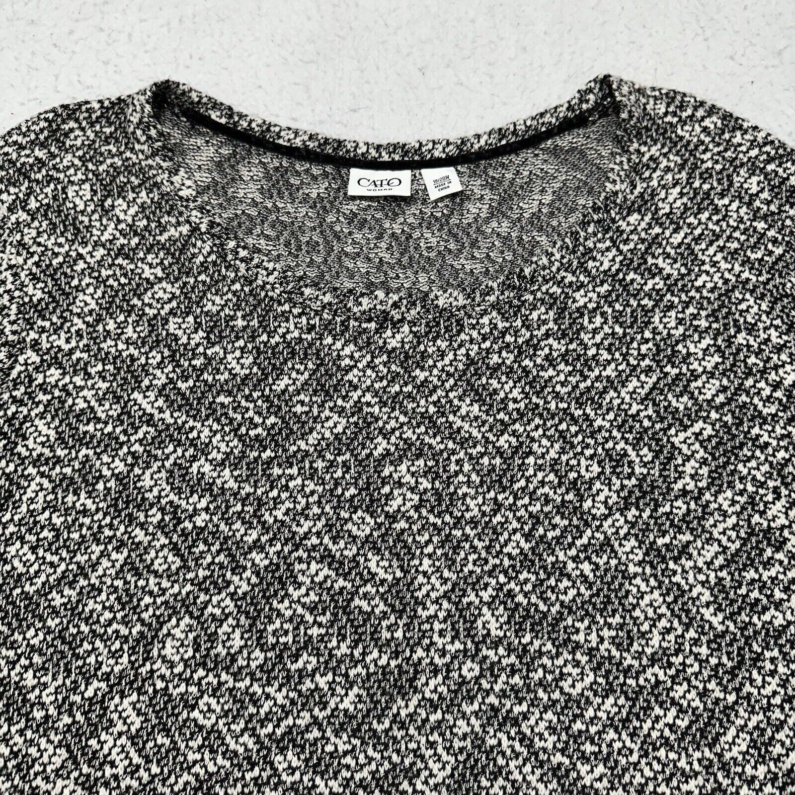 Other CATO 18/20W Lightweight Crewneck Sweater Lace Trim Pullover Size XXL / US 16-18 / IT 52-54 - 2 Thumbnail