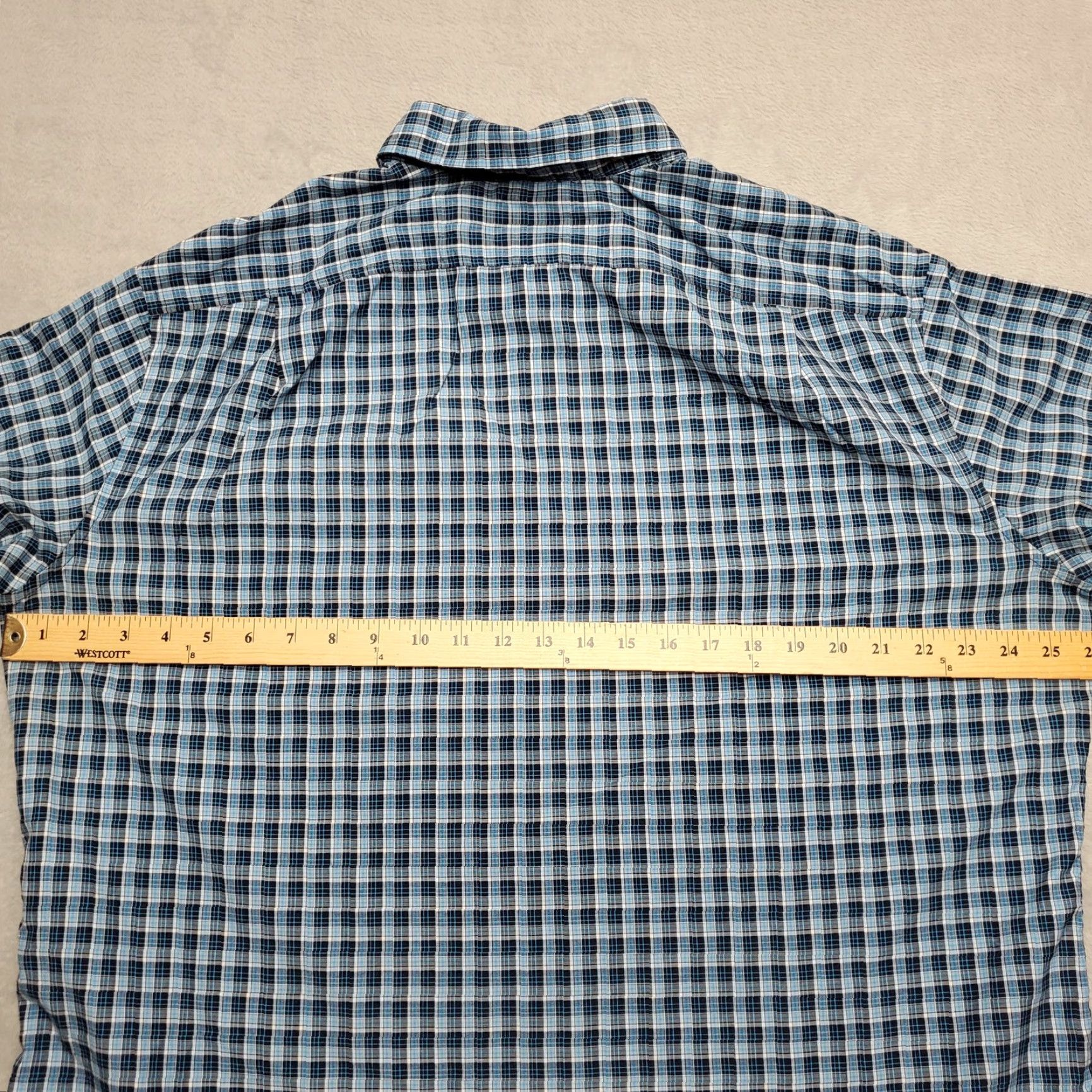Eddie Bauer VINTAGE Eddie Bauer Shirt Mens XL Blue Plaid Button-Down Long Sleeve Outdoor (if not vintage, omit VINTAGE). Size US XL / EU 56 / 4 - 6 Thumbnail