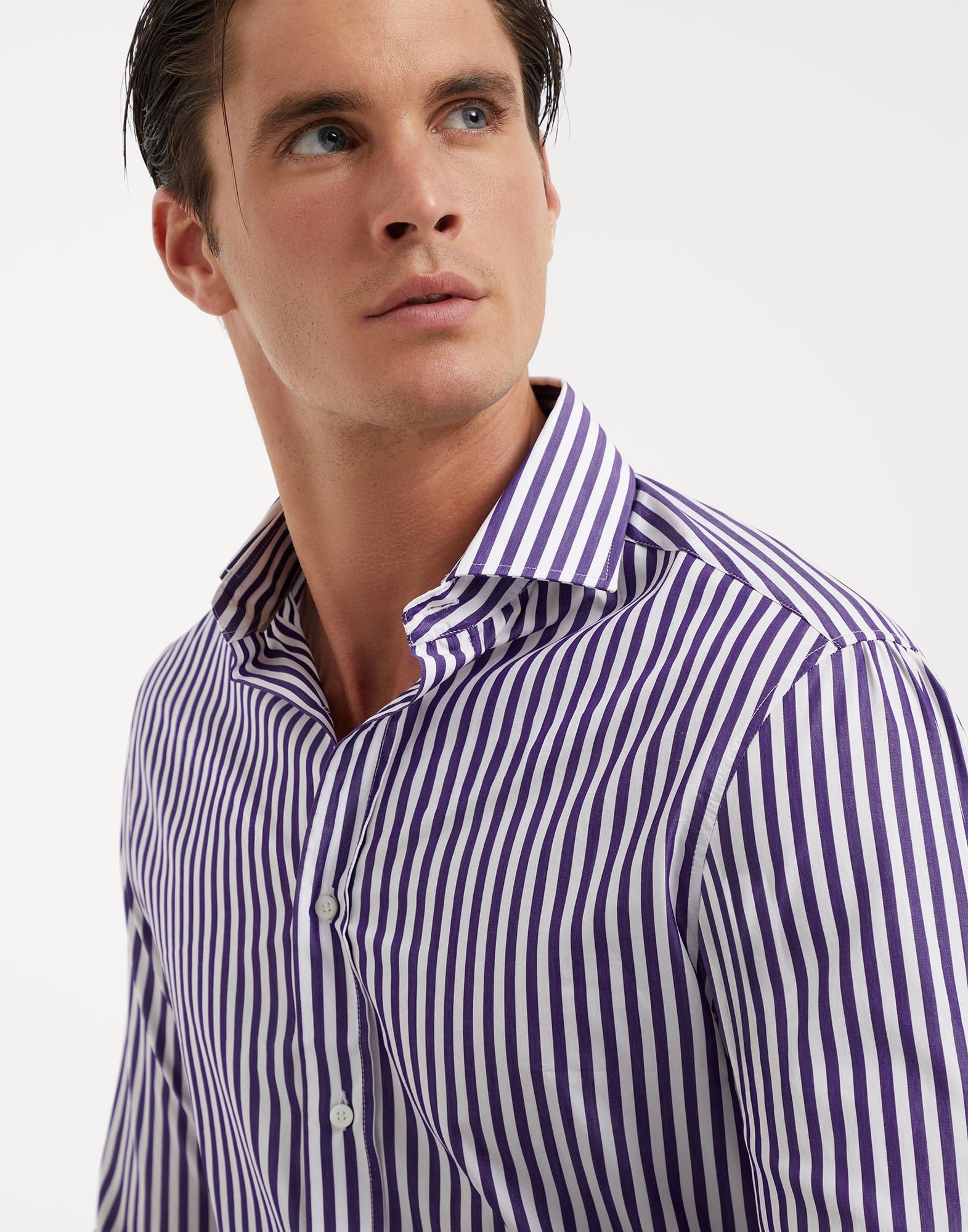 Brunello Cucinelli o1la1rc1a0925 Shirt in Blue/White Size US S / EU 44-46 / 1 - 3 Thumbnail