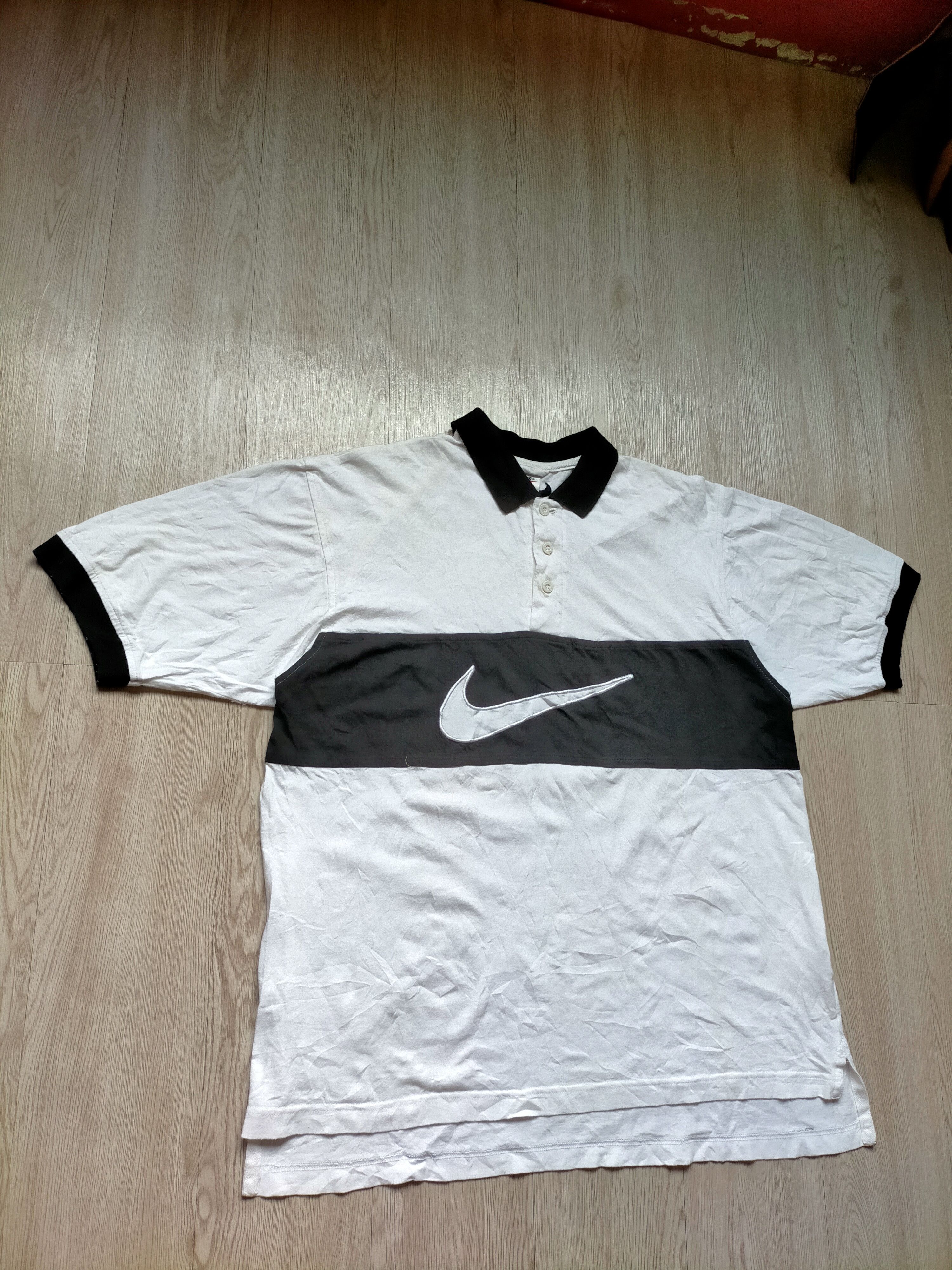 Nike Vintage 90s Nike Center Swoosh Embroidered Button ups shirt Size US L / EU 52-54 / 3 - 3 Thumbnail