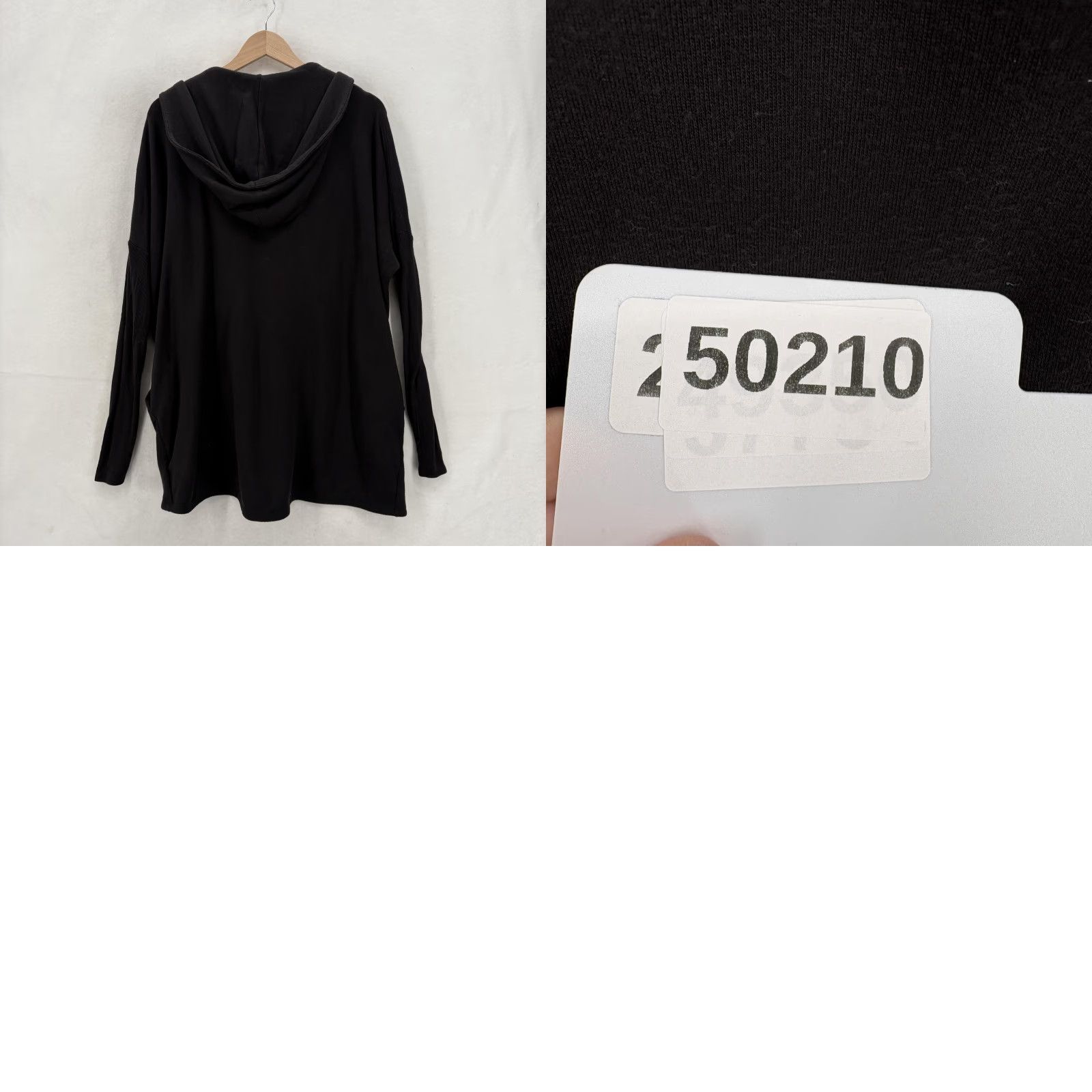Athleta Athleta Purana Wrap Sweatshirt Womens M Black Cowl Neck Hooded Fleece Gym Sweatshirt Size M / US 6-8 / IT 42-44 - 9 Thumbnail