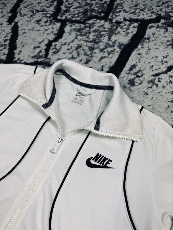 Nike Vintage Nike 90s M White Black Logo Zip Track Jacket Size M / US 6-8 / IT 42-44 - 3 Thumbnail
