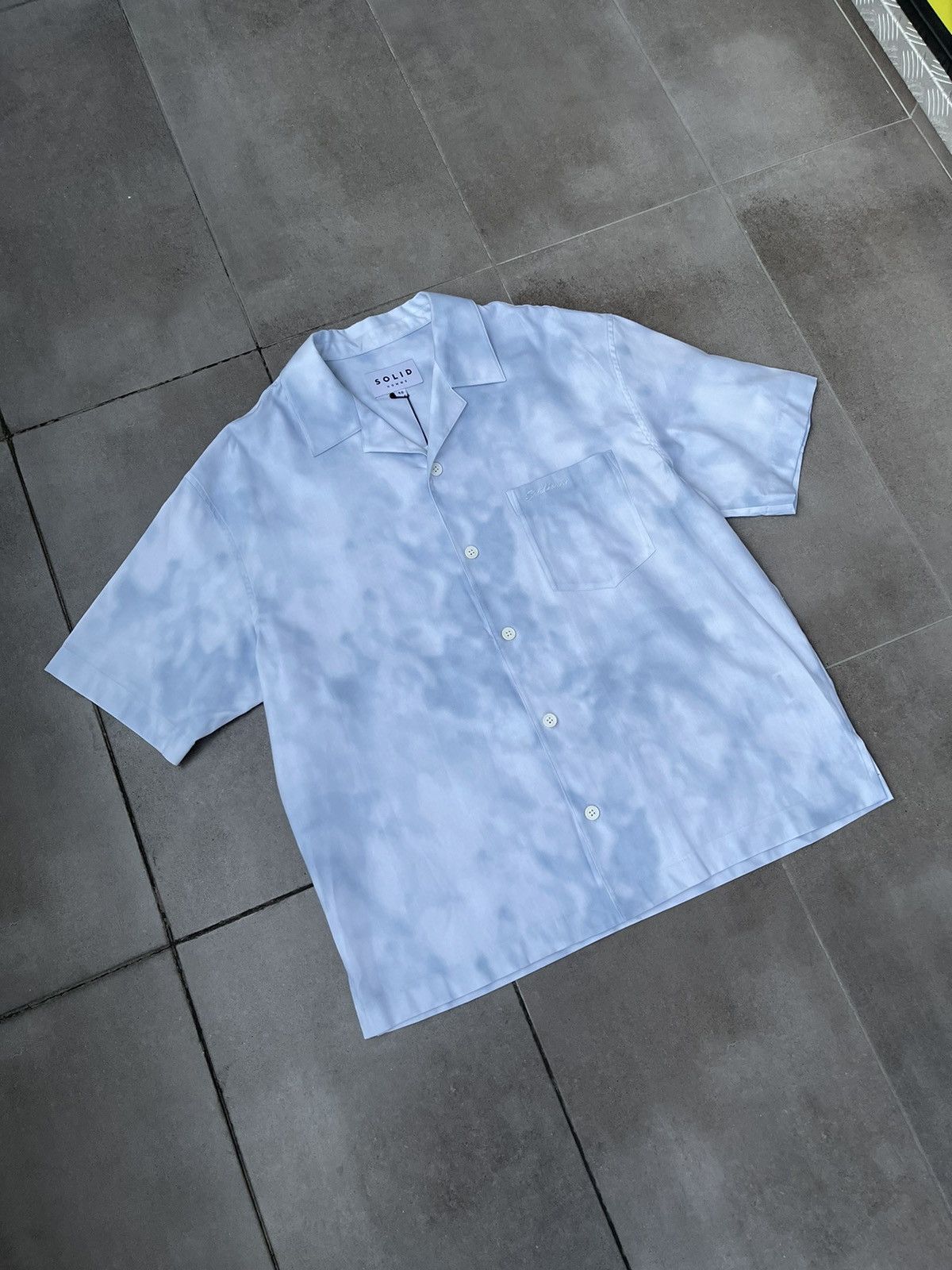 Wooyoungmi !DS! SS23 Solid Homme Sky Cloud Short Sleeve Button UP Shirt Size US M / EU 48-50 / 2 - 9 Thumbnail