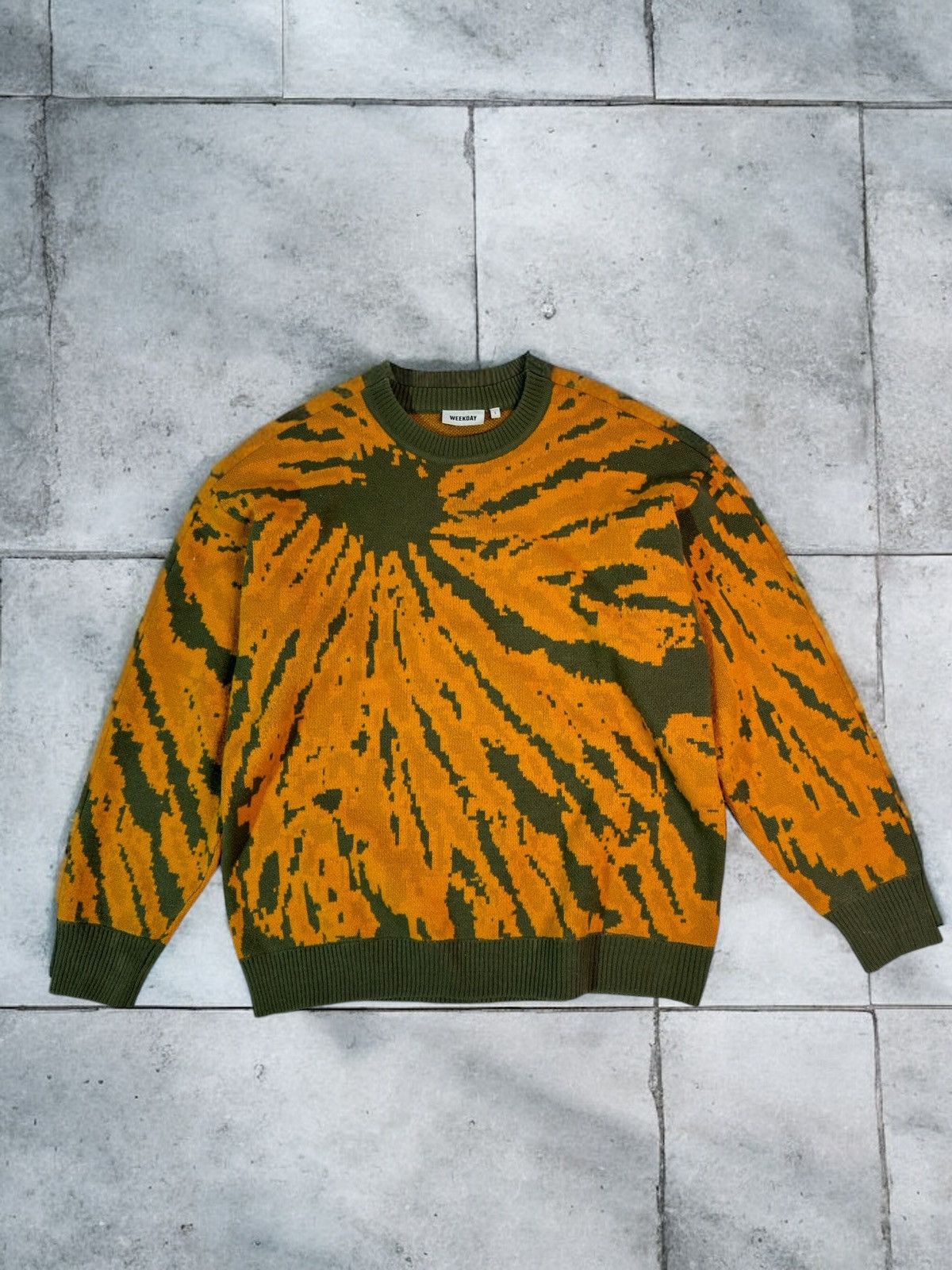 Streetwear Weekday Weekday jacquard tie dye sweater knit y2k 90 00s tie dye sk8 Grailed
