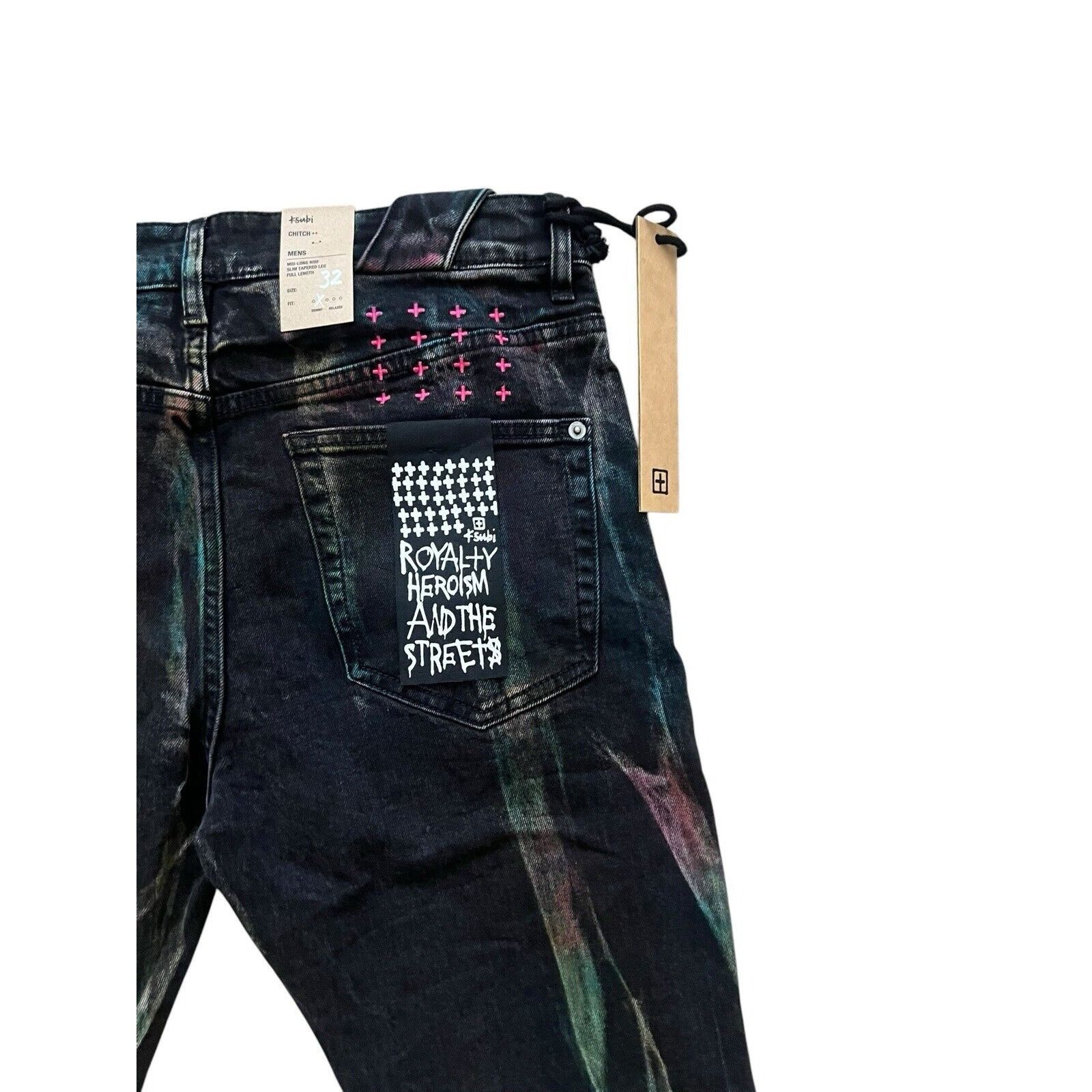 Ksubi Ksubi Jeans Mens Chitch Slim Pink Refrakt Black Size 32/32 Size US 32 / EU 48 - 6 Thumbnail