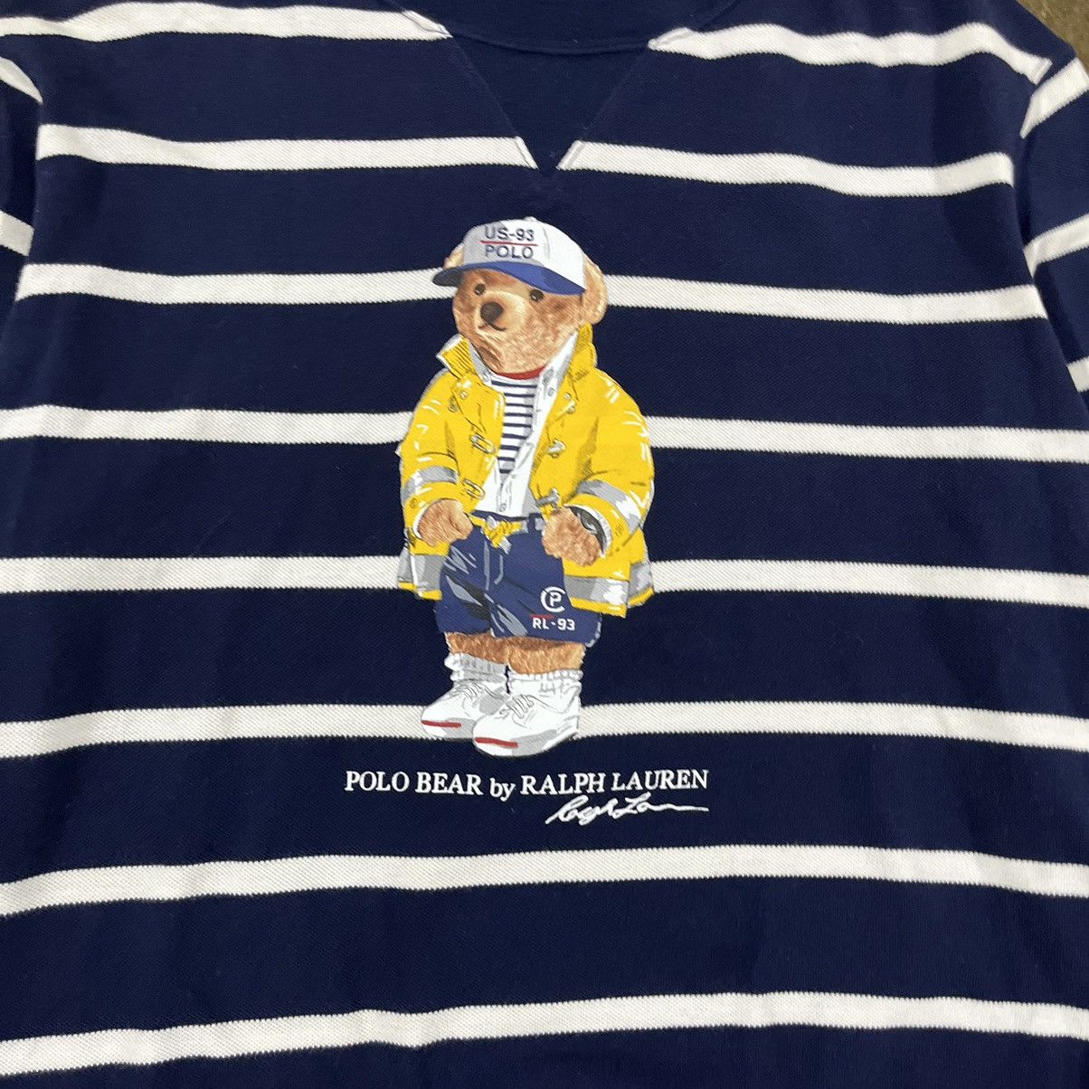 Polo Ralph Lauren × Vintage Polo Ralph Lauren CP 93 Sailor Bear Striped Longsleeve Shirt Size US M / EU 48-50 / 2 - 3 Thumbnail
