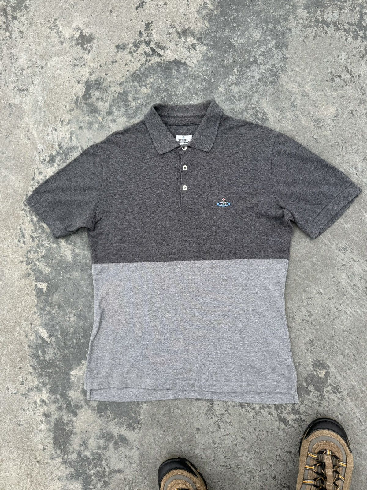 Vivienne Westwood Vintage Vivienne Westwood Polos Grey T-shirt Size US L / EU 52-54 / 3 - 2 Thumbnail