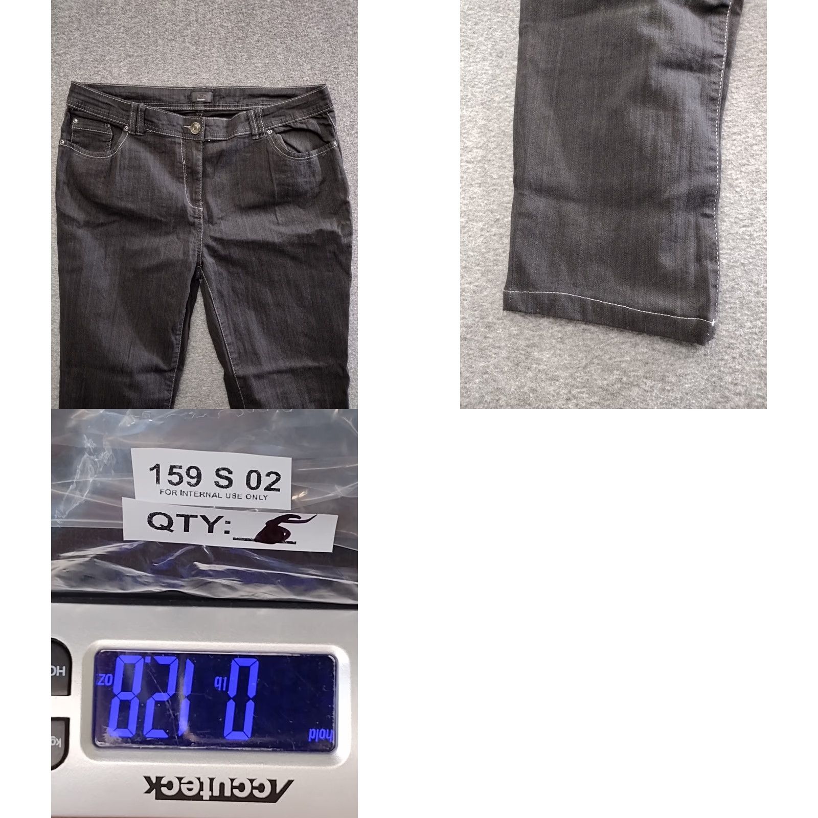 Vintage F&F Jeans Women's 18 Black Dark Wash Mid Rise Capri Jeans Size 40" / US 18 - 8 Thumbnail