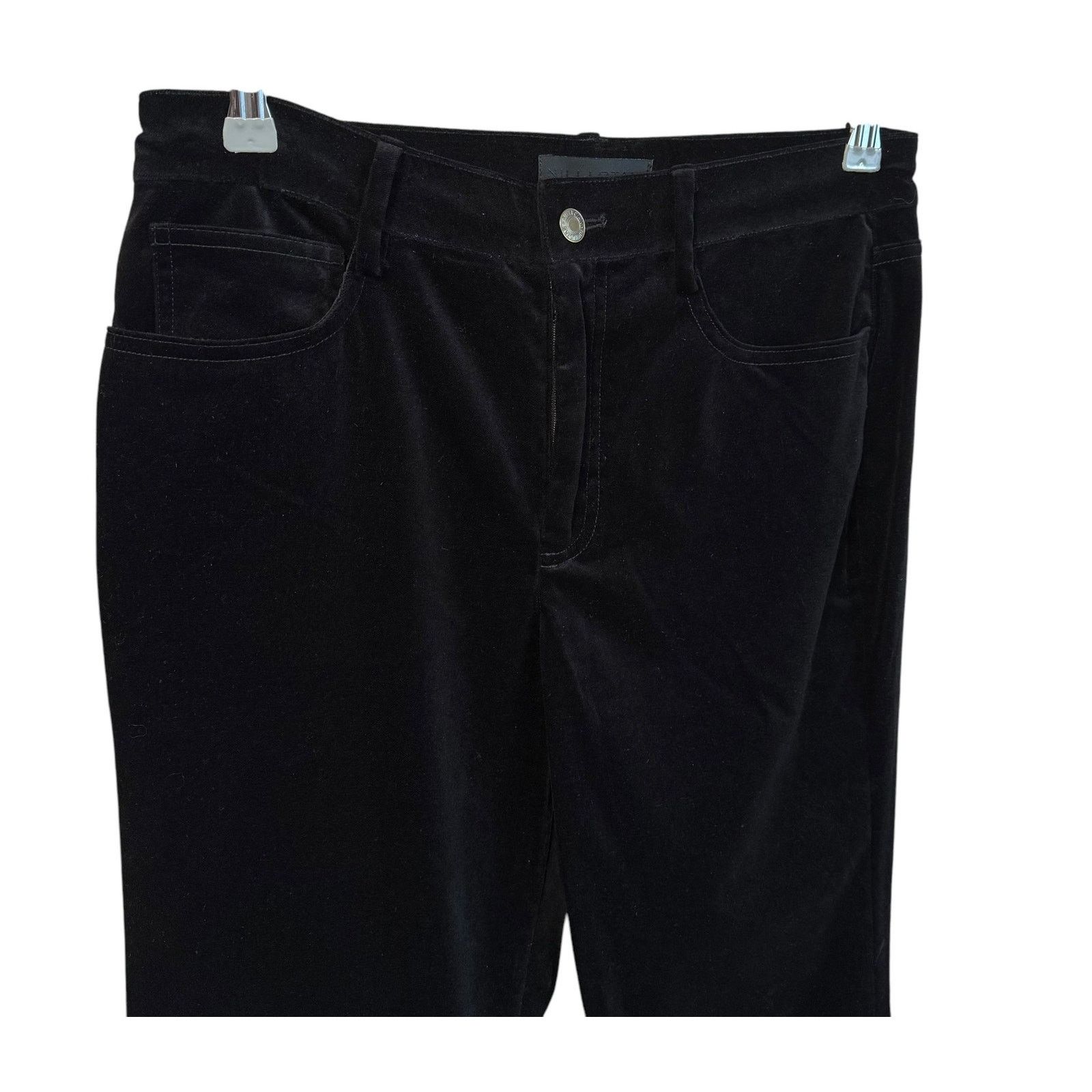 Nili Lotan Nili Lotan Velvet Jeans Black High Rise Straight Leg Size 6 Size 28" / US 6 / IT 42 - 5 Thumbnail