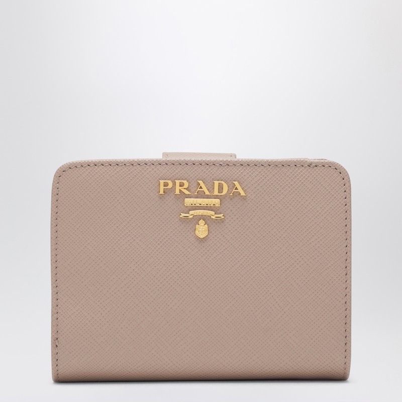 Prada Prada Small Powder-Pink Saffiano Wallet Size ONE SIZE - 1 Thumbnail