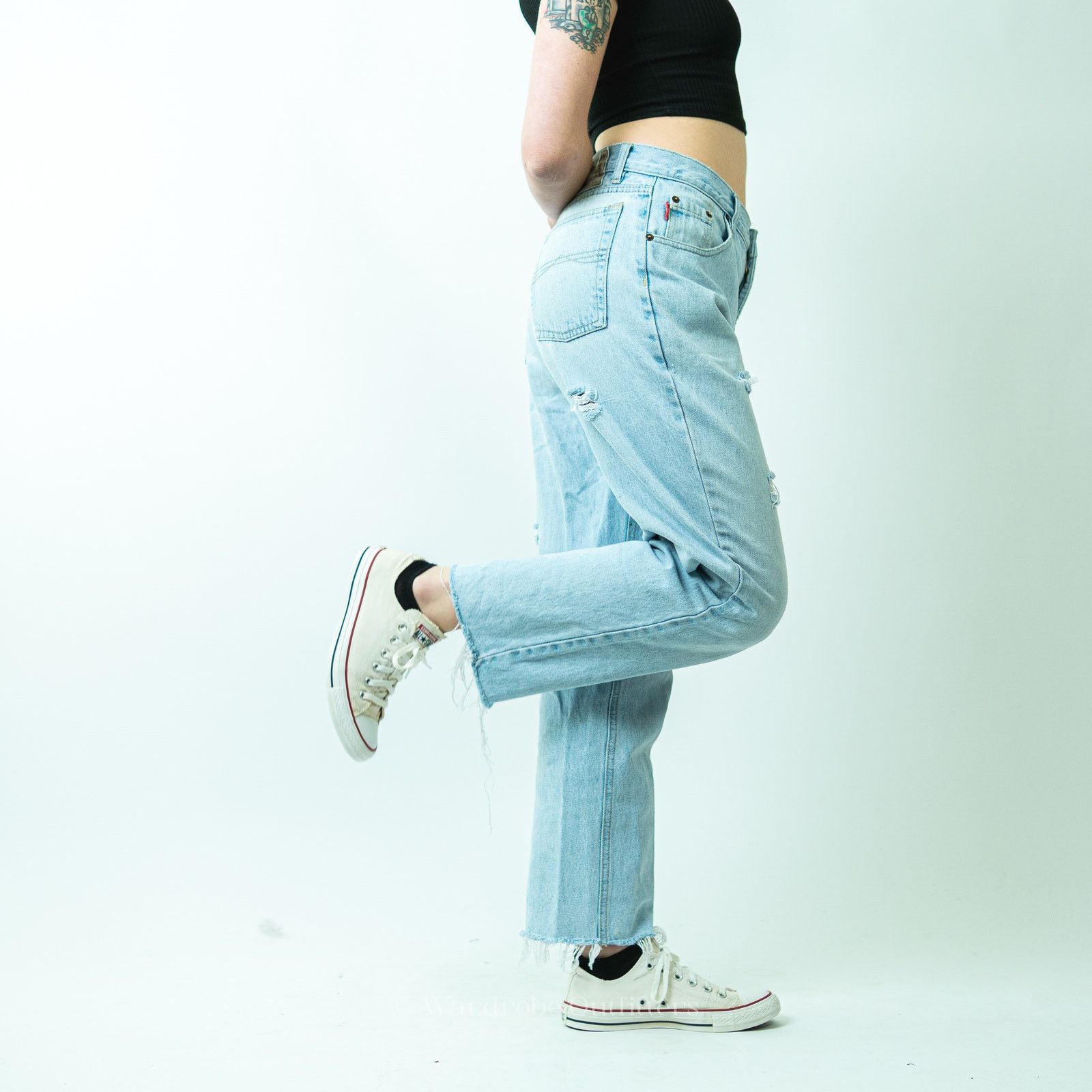 Vintage Vintage 90's Bugle Boy Gold Crest Mom Jeans - 33x30 Size 33" - 11 Thumbnail
