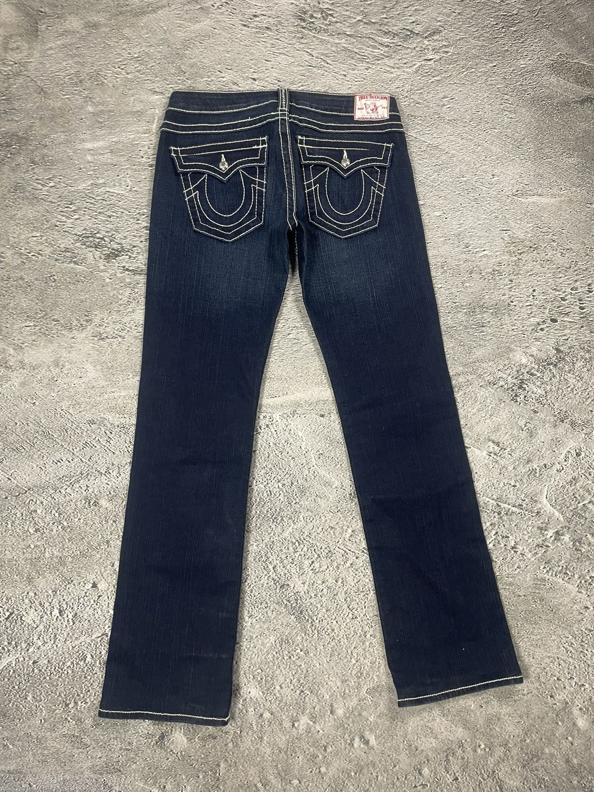 True Religion True Religion blue jeans white thick stitching Billy Disco Size 30" / US 8 / IT 44 - 1 Thumbnail