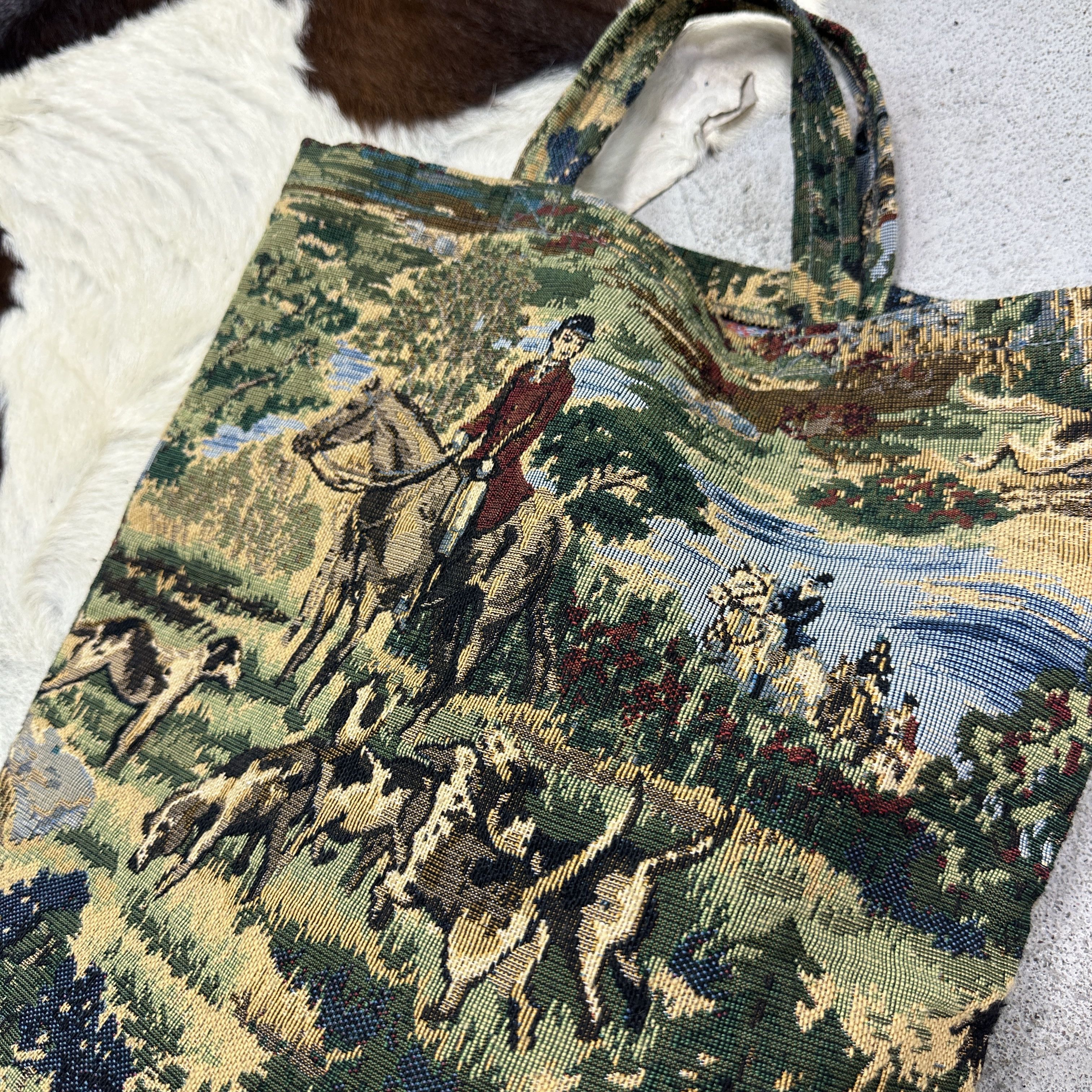 Vintage Vintage Jacquard Printed Handbag Y2K Size ONE SIZE - 3 Thumbnail