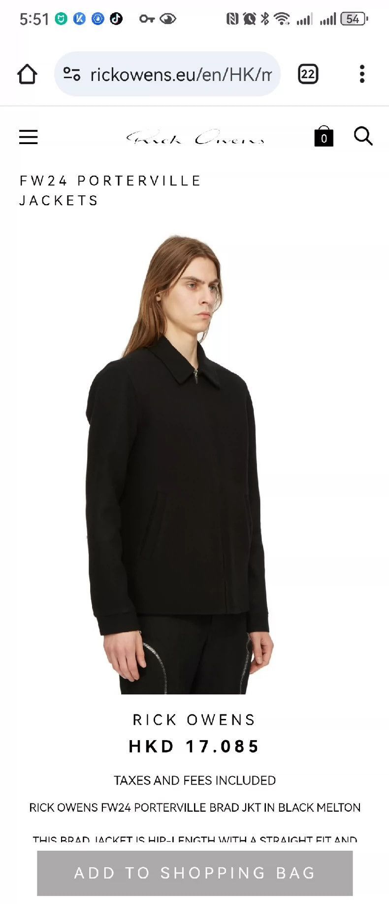 Rick Owens Rick Owens Wool jacket-2506 Size US L / EU 52-54 / 3 - 6 Thumbnail