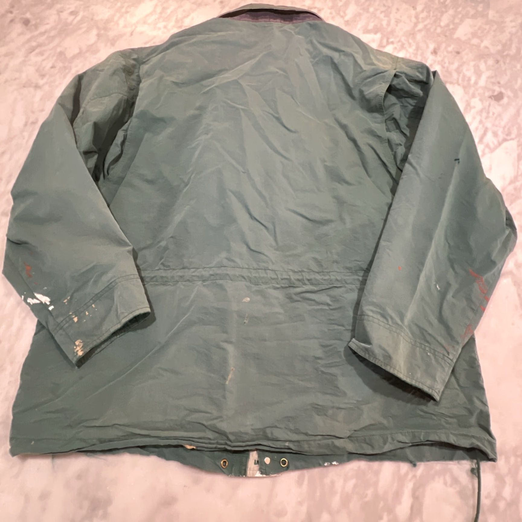 Eddie Bauer VINTAGE Eddie Bauer Jacket XL Full Zip Garden Chore Thrashed Stained Holes Fade Green Windbreaker 90s Mens Size US XL / EU 56 / 4 - 4 Thumbnail