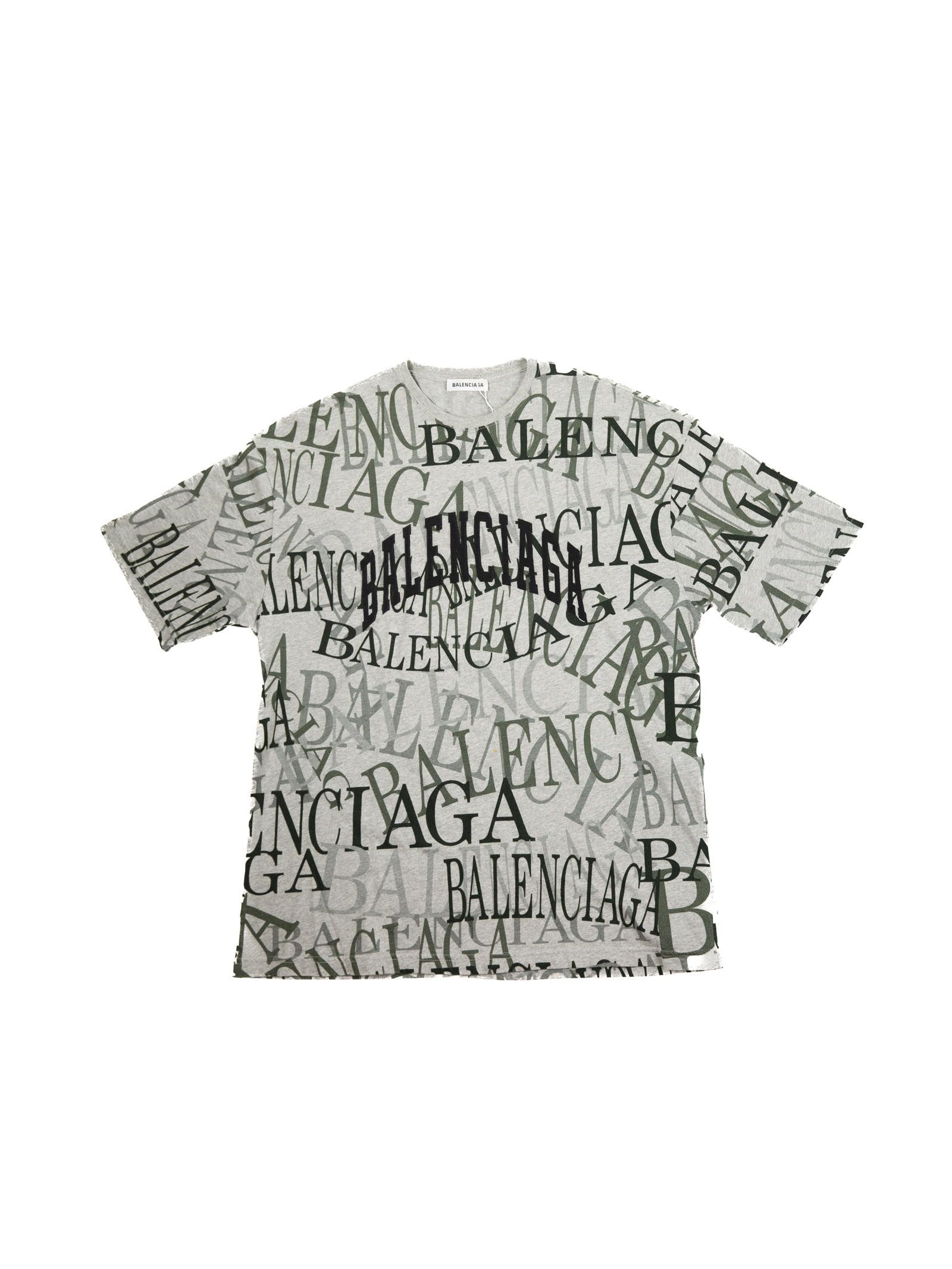 Balenciaga Balenciaga Grey Logo T-shirt Size US S / EU 44-46 / 1 - 1 Thumbnail