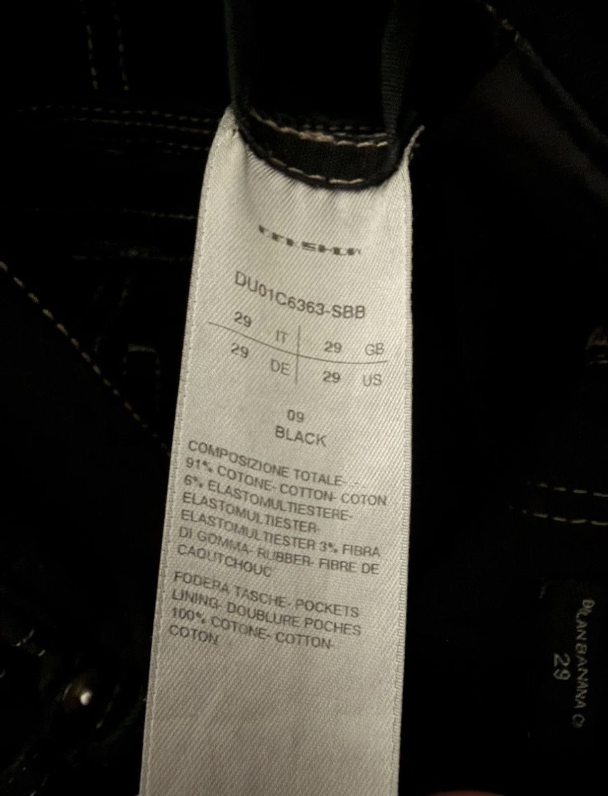 Rick Owens Rick Owens Drkshdw Black Waxed Denim Zip Banana Pants Size US 29 - 5 Thumbnail