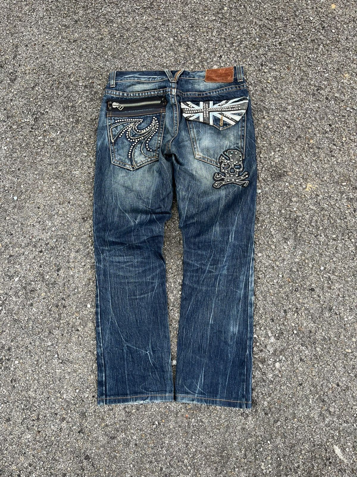 Hysteric Glamour Cloud72 Clawmark Rusty Mudwash Denim Affliction Skulls Jeans Size US 30 / EU 46 - 1 Thumbnail