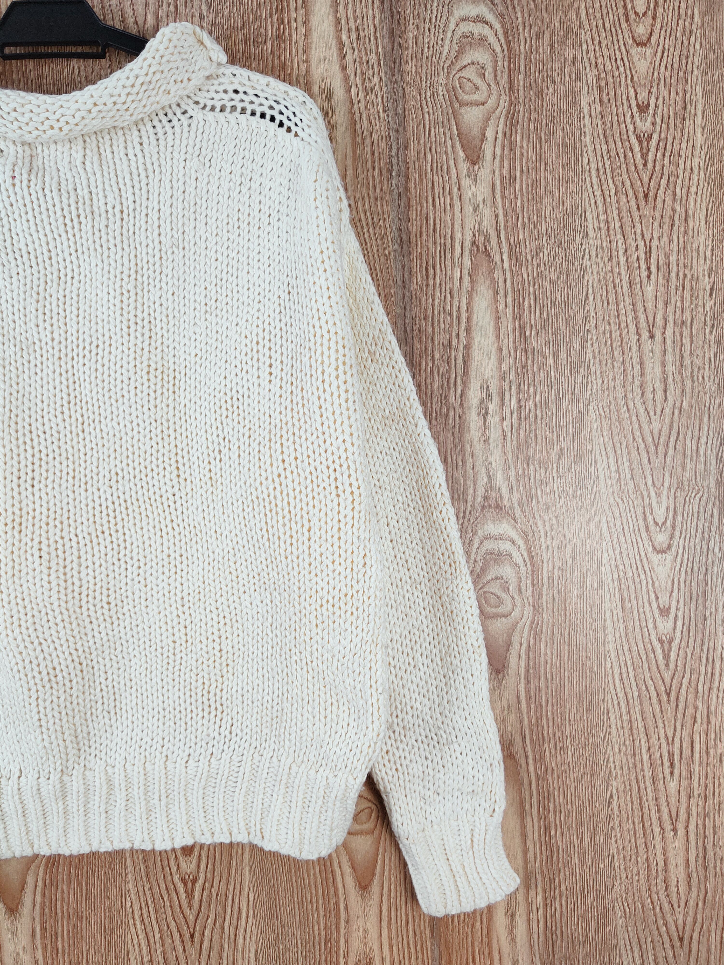 Vintage Bad-Stevie Beige Knitwear Sweatshirts #W485 Size US M / EU 48-50 / 2 - 10 Thumbnail