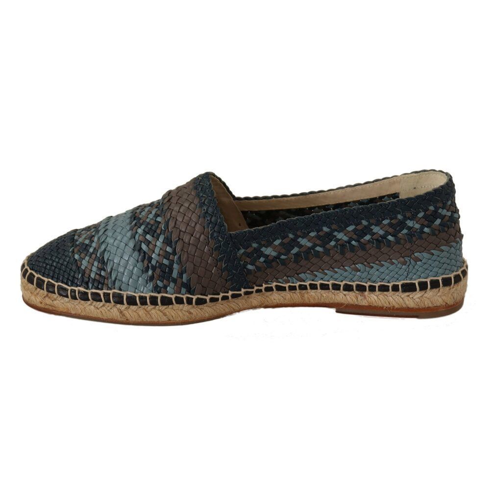 Dolce & Gabbana Dolce & Gabbana Elegant Woven Leather Espadrilles Size US 7 / EU 40 - 2 Thumbnail