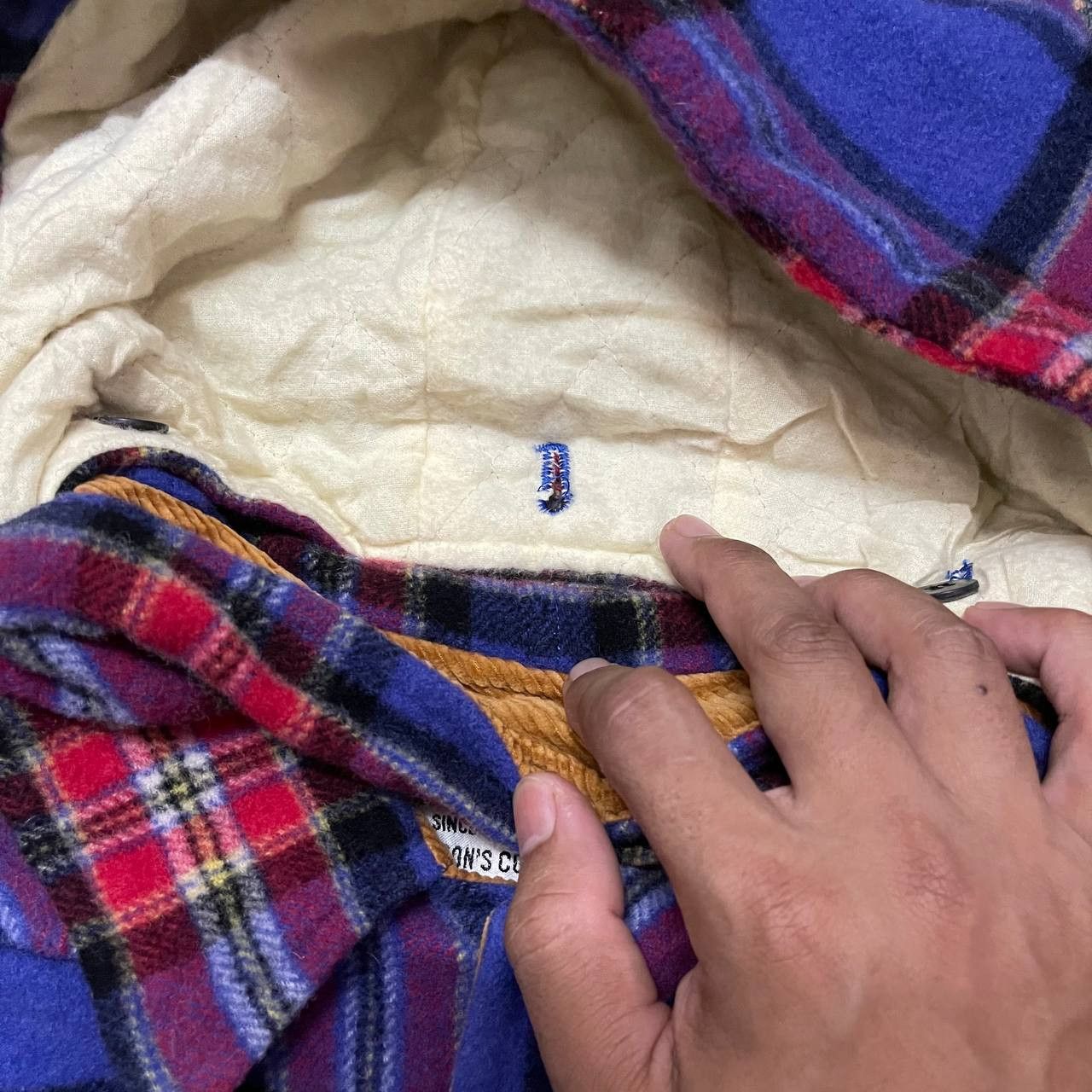 PERSON'S Vintage Person's Checkered Hooded Bomber Jacket Size US M / EU 48-50 / 2 - 7 Thumbnail