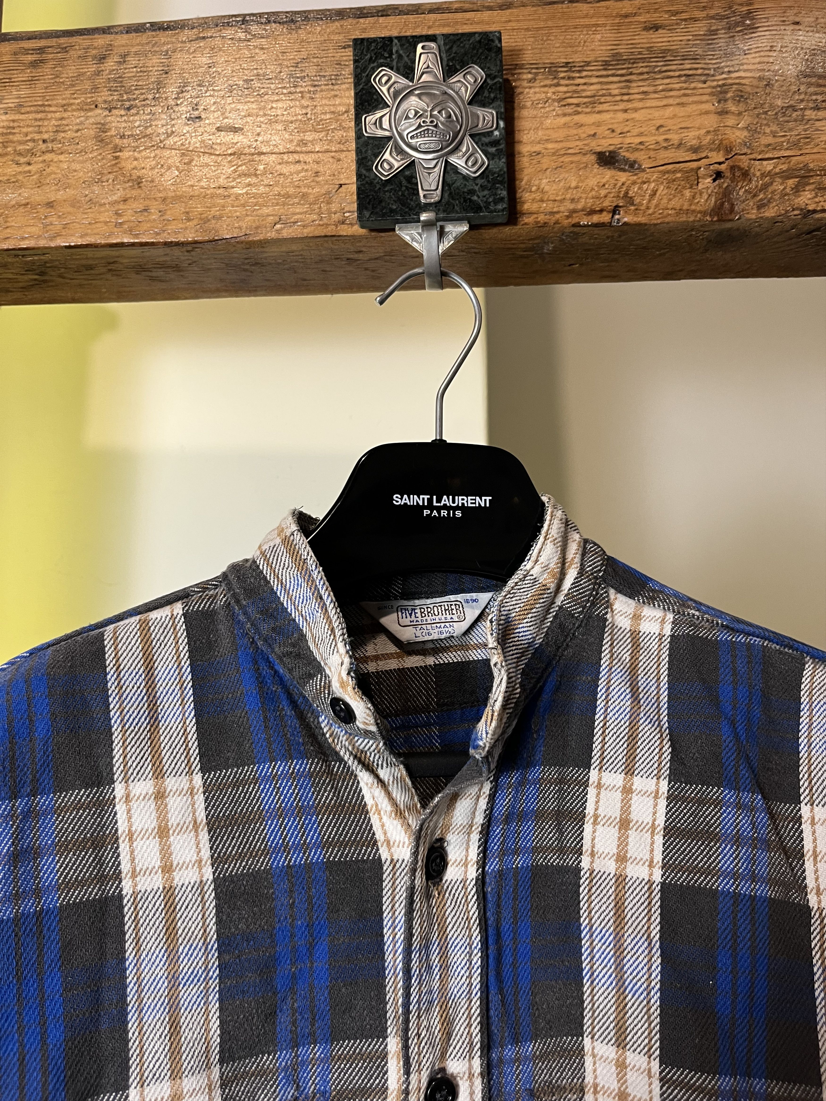 FiveBrother × Vintage Vintage 80s Five Brother Button Down Checked Cotton Shirt Size US M / EU 48-50 / 2 - 3 Thumbnail