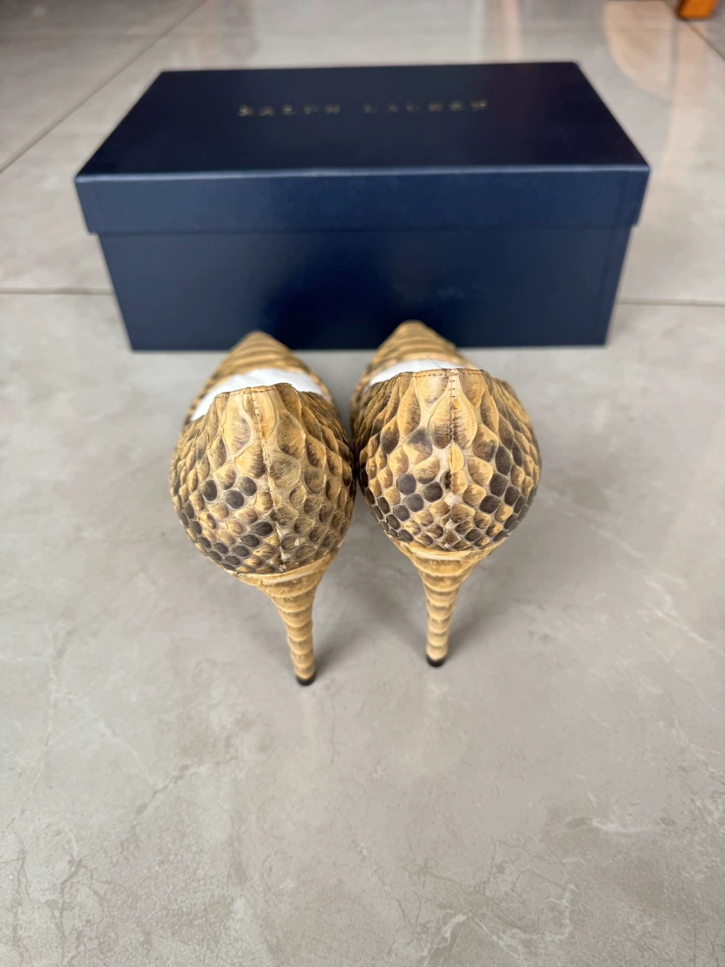 Polo Ralph Lauren Ralph Lauren Purple Label Python Skin Heels 37.5 EU New Size US 6.5 / IT 36.5 - 2 Thumbnail