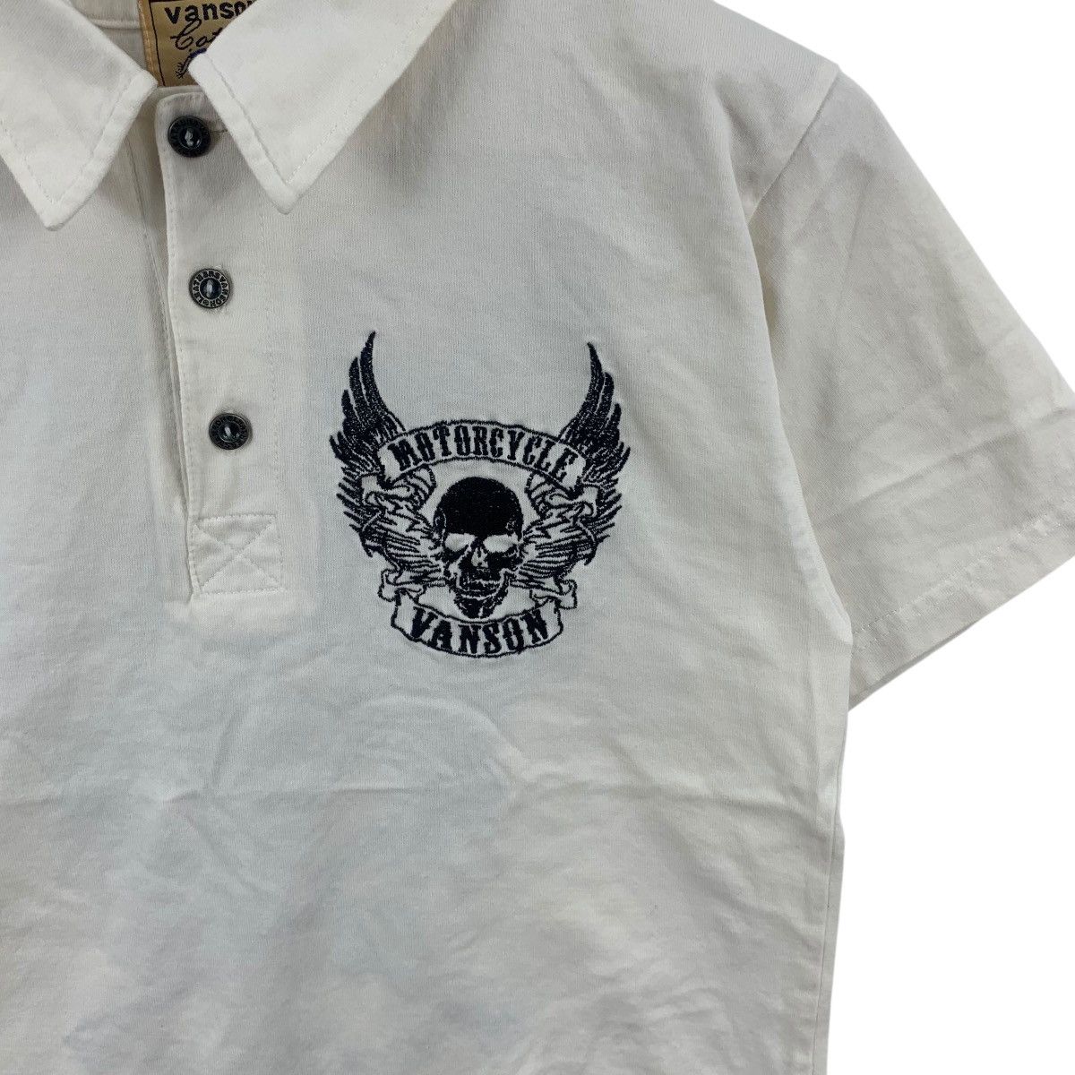 Vanson Leathers Vintage VANSON LEATHER MOTORCYCLE Custom Made Polo Tee Shirt Size S / US 4 / IT 40 - 5 Thumbnail