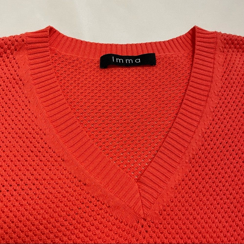 Other New IMMA Inlet Cotton V-Neck Orange Sweater Size L Size L / US 10 / IT 46 - 7 Thumbnail