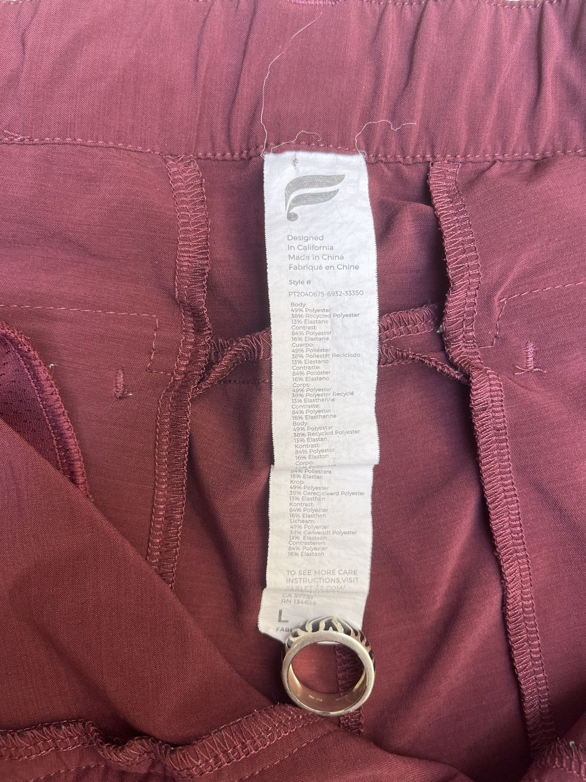Fabletics Fabletics Maroon Workout Pants Size US 32 / EU 48 - 5 Thumbnail