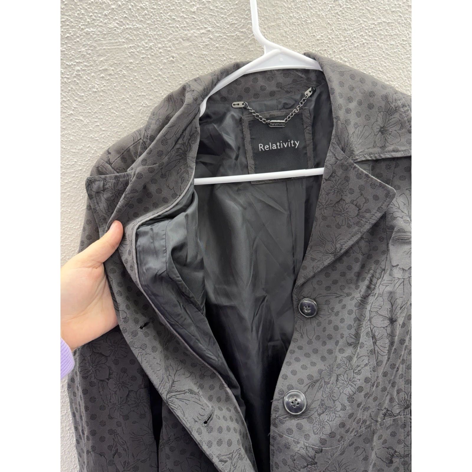 Vintage Relativity Jacket Size Small Black Floral Button Up NWTs Womens Size S / US 4 / IT 40 - 6 Thumbnail