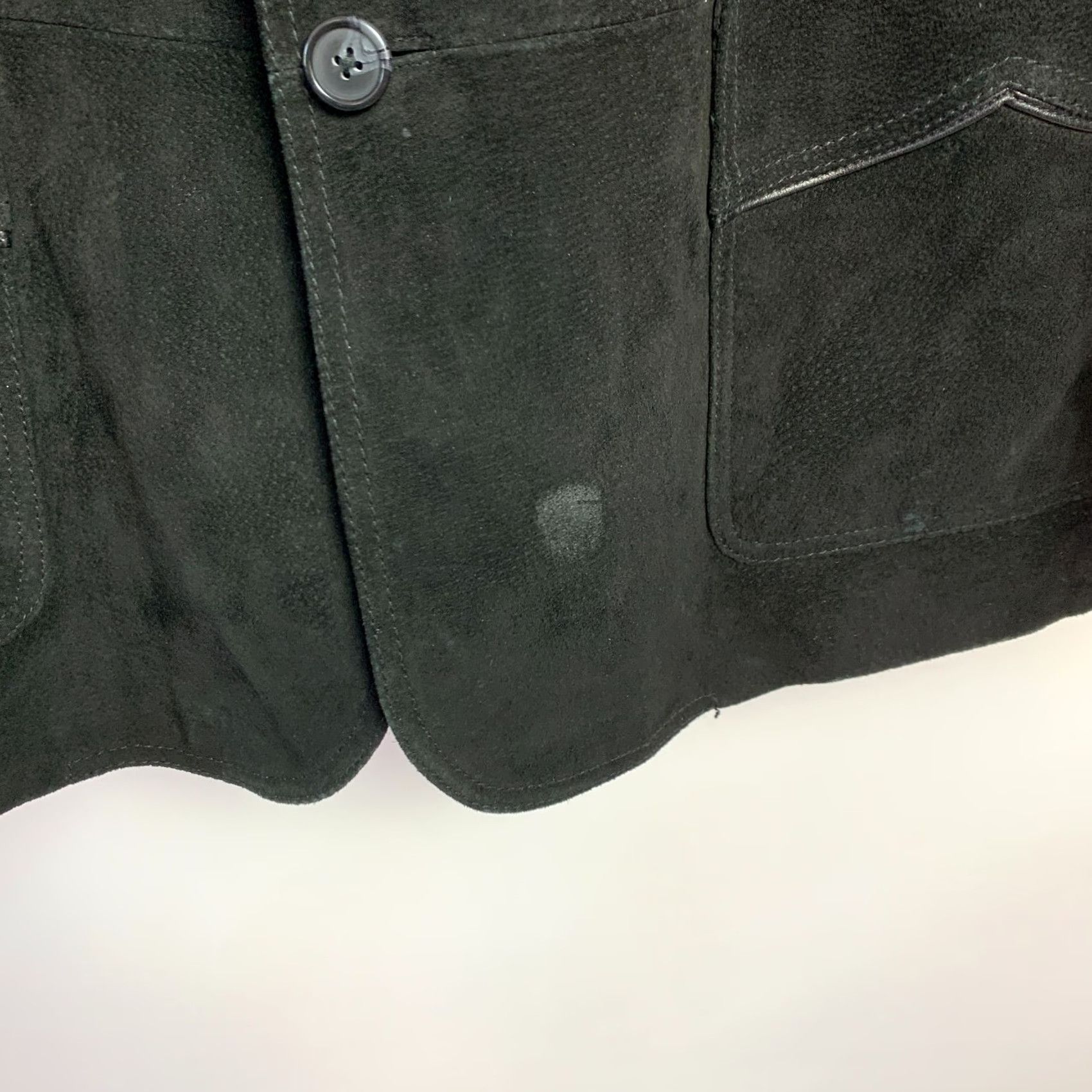 Vintage VINTAGE Cripple Creek Suede Studded Blazer Sport Jacket Mens 2XL Black 1990s Rockabilly Leather Formal Read Flawed Size 48R - 2 Thumbnail