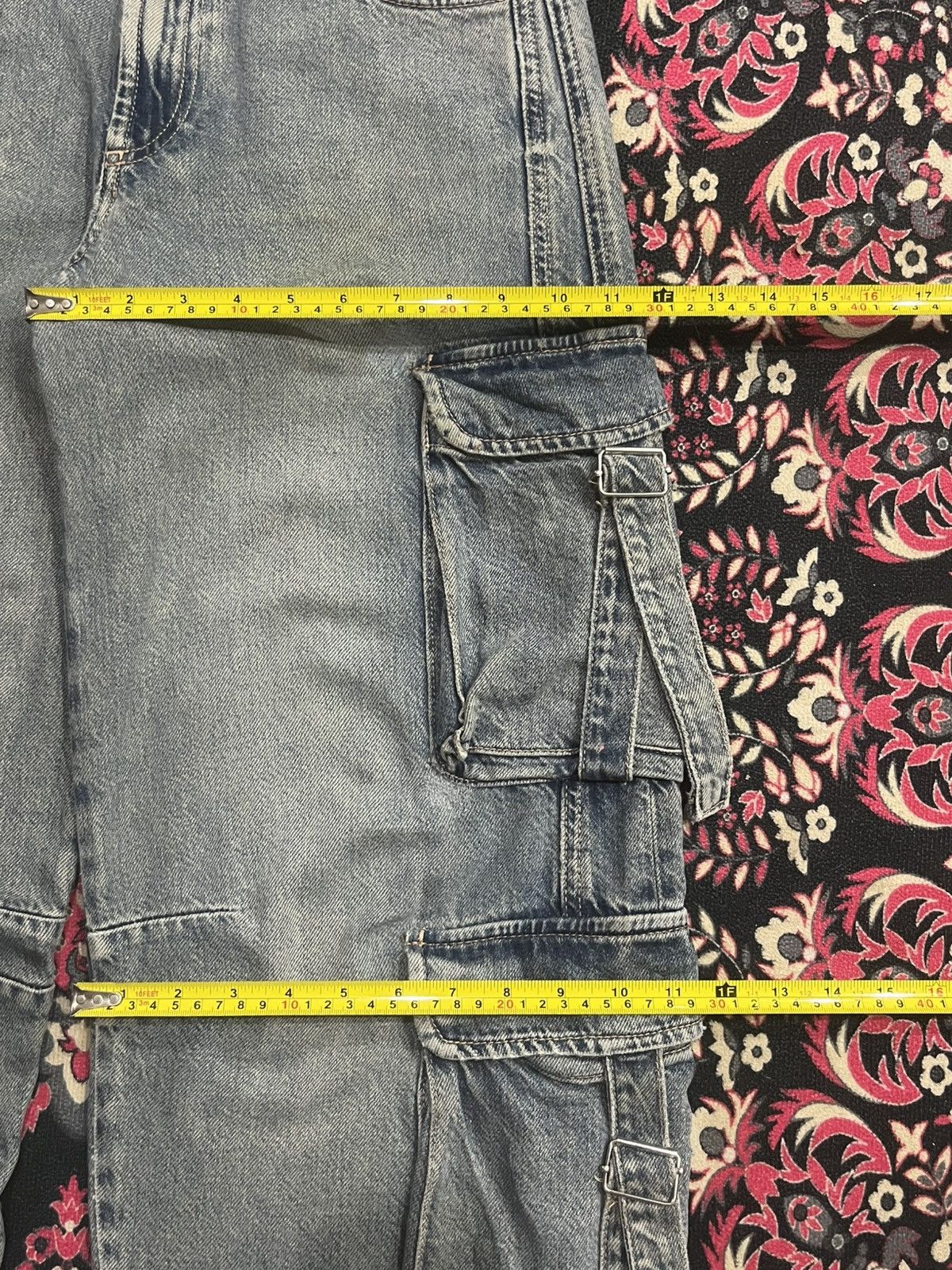 Tripp NYC Vintage Zara Tactical Cargo Grey Washed Baggy Jeans Size US 28 / EU 44 - 15 Thumbnail