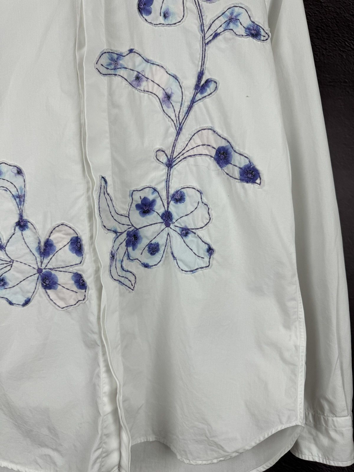 Pal Zileri Pal Zileri Lab. white vintage flower archival LS shirt Size US L / EU 52-54 / 3 - 6 Thumbnail