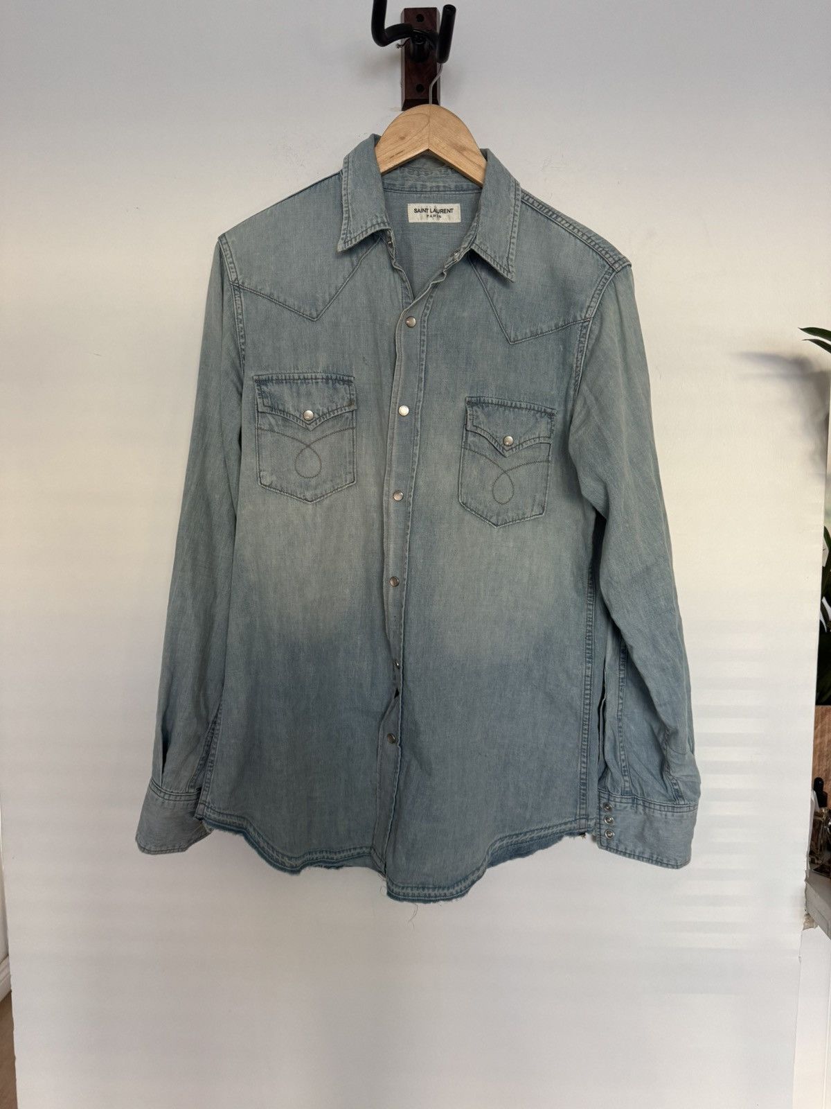 Hedi Fw16 denim western shirt