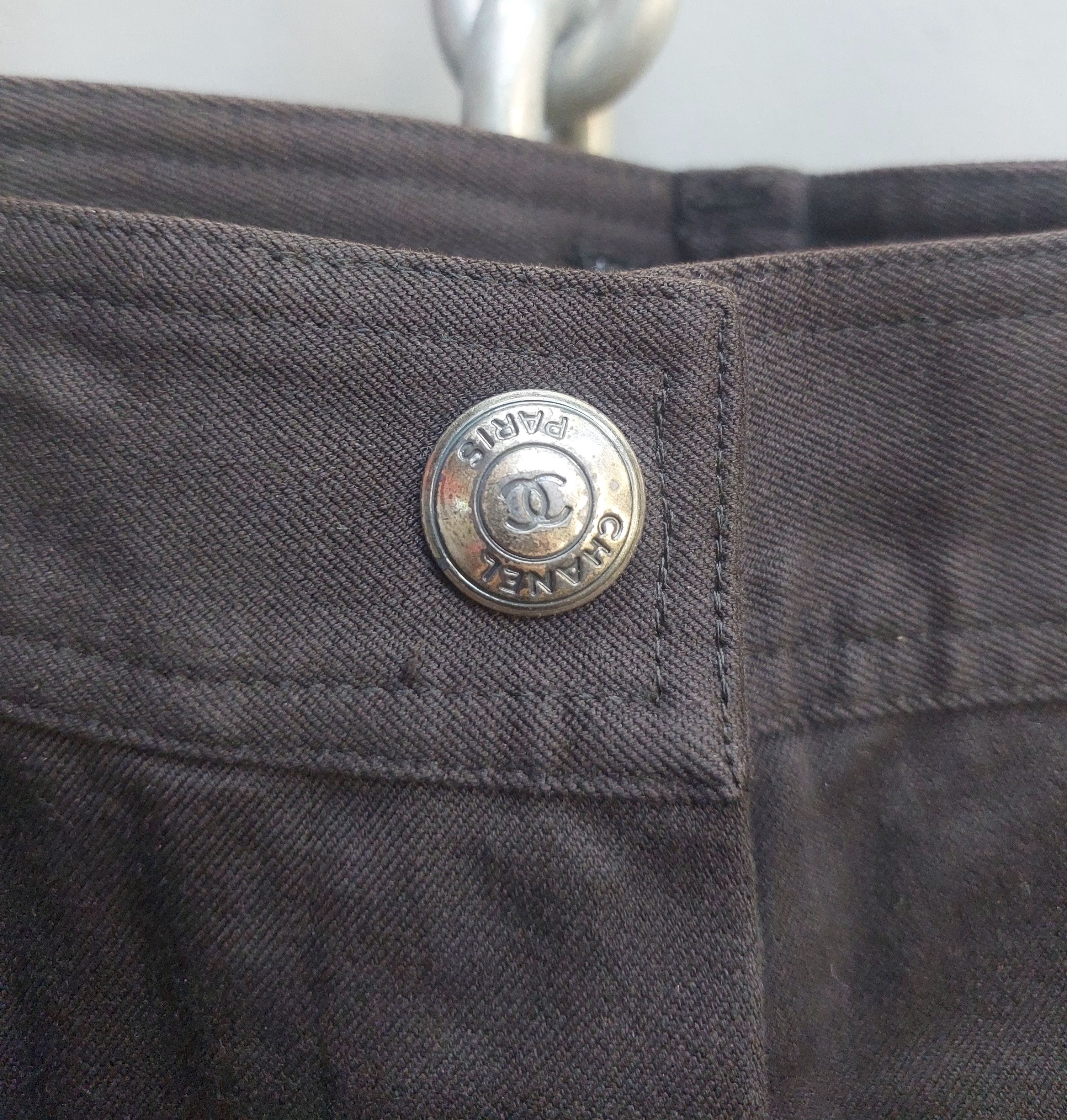 Chanel Chanel Black Cotton Cropped Pants with Side Tape Size 28" / US 6 / IT 42 - 14 Thumbnail
