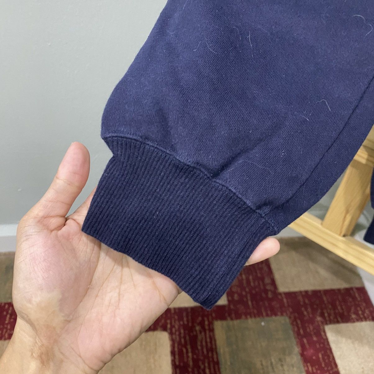 Issey Miyake Vtg I.S. Issey Miyake Tsumori Chisato Logo Sweatpants Navy Size US 27 - 5 Thumbnail