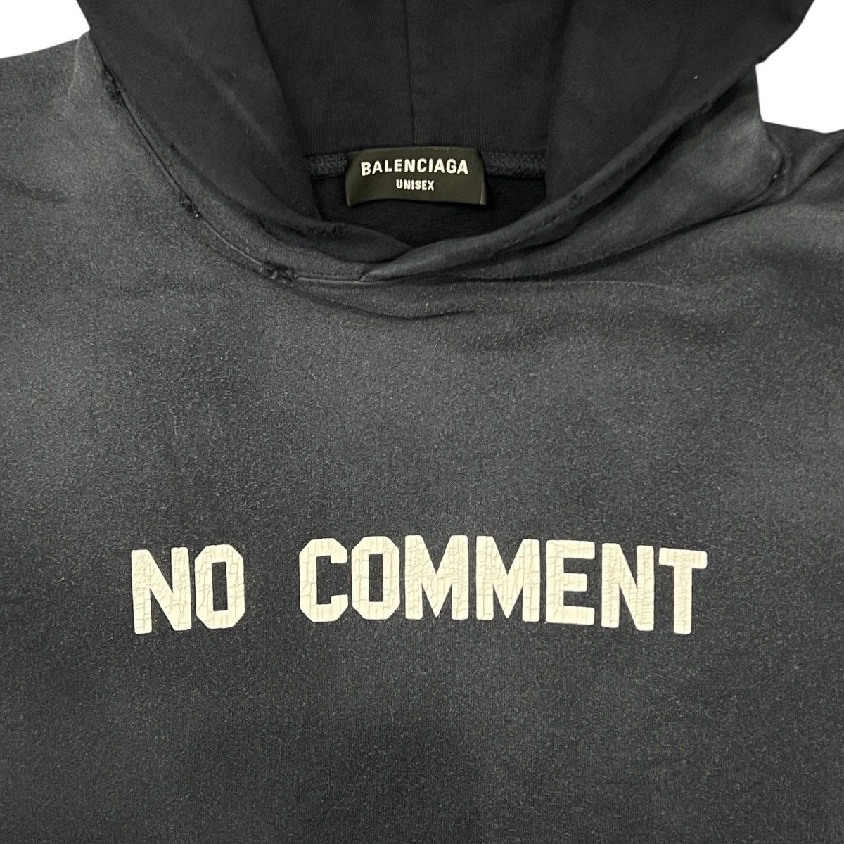 Balenciaga BALENCIAGA 2022 Spring Demna "NO COMMENT" Pullover Hoodie Size US S / EU 44-46 / 1 - 4 Thumbnail