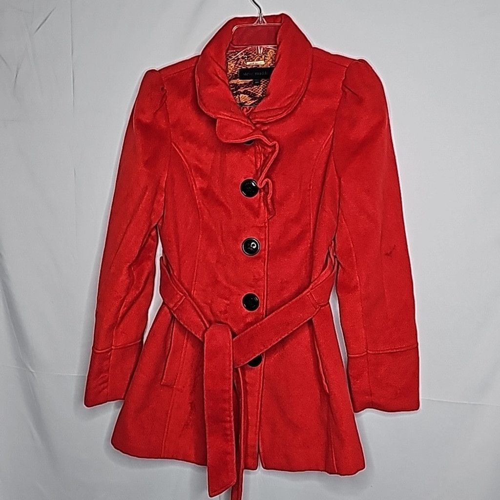 Steve Madden Steve Madden collared trench peacoat jacket with belt sz Med Size M / US 6-8 / IT 42-44 - 1 Thumbnail