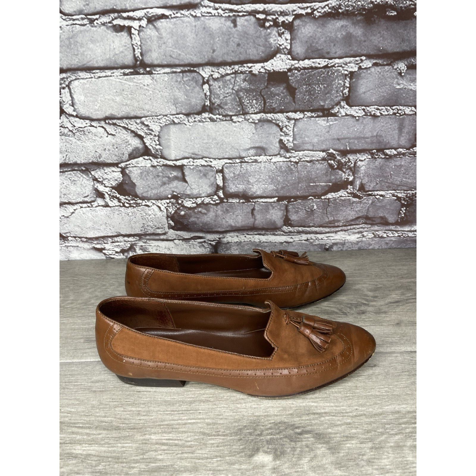 Other Cappagallo Brown Leather Wingtip Tassel Loafer Shoes Women S Size US 6 / IT 36 - 19 Thumbnail