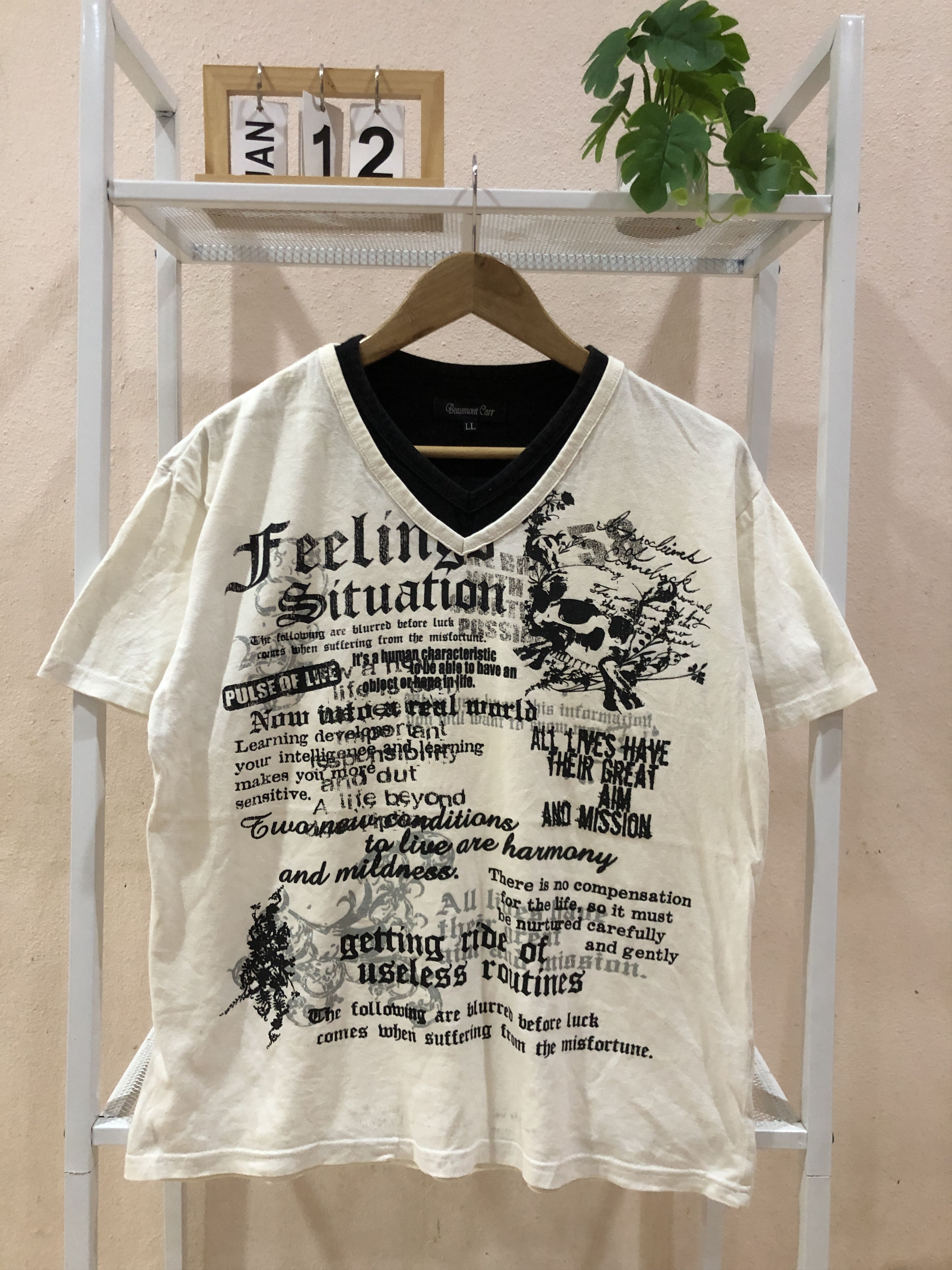 If Six Was Nine Y2k Japanese Brand Beaumont Carr Gothic Poem Punk Tshirts Size US L / EU 52-54 / 3 - 1 Thumbnail