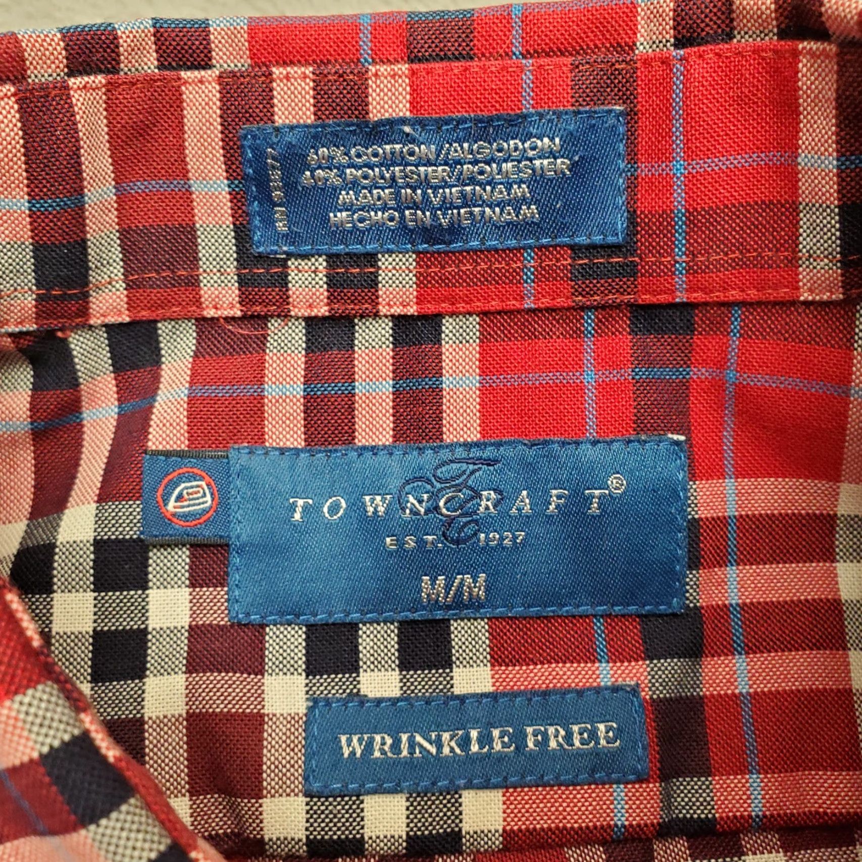 Vintage VINTAGE Towncraft Shirt Mens M Red Plaid Button Short Sleeve Casual Tartan Size US M / EU 48-50 / 2 - 3 Thumbnail